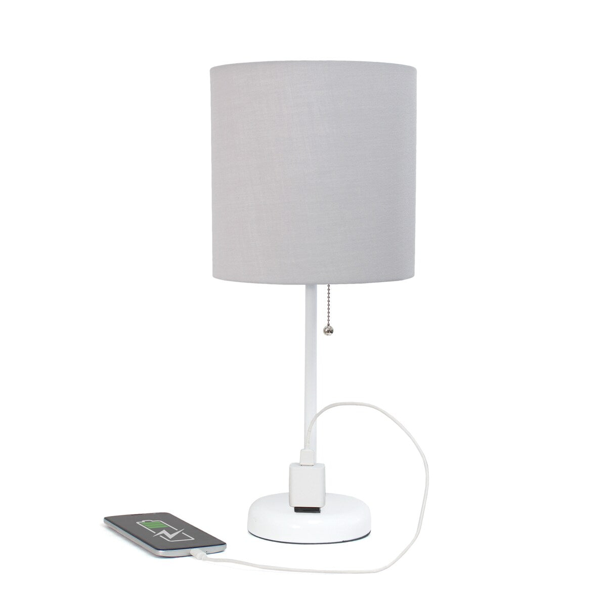 Simple Designs 9.5 Desk Lamp with Charging Outlet and LED Bulb Included - 19.50