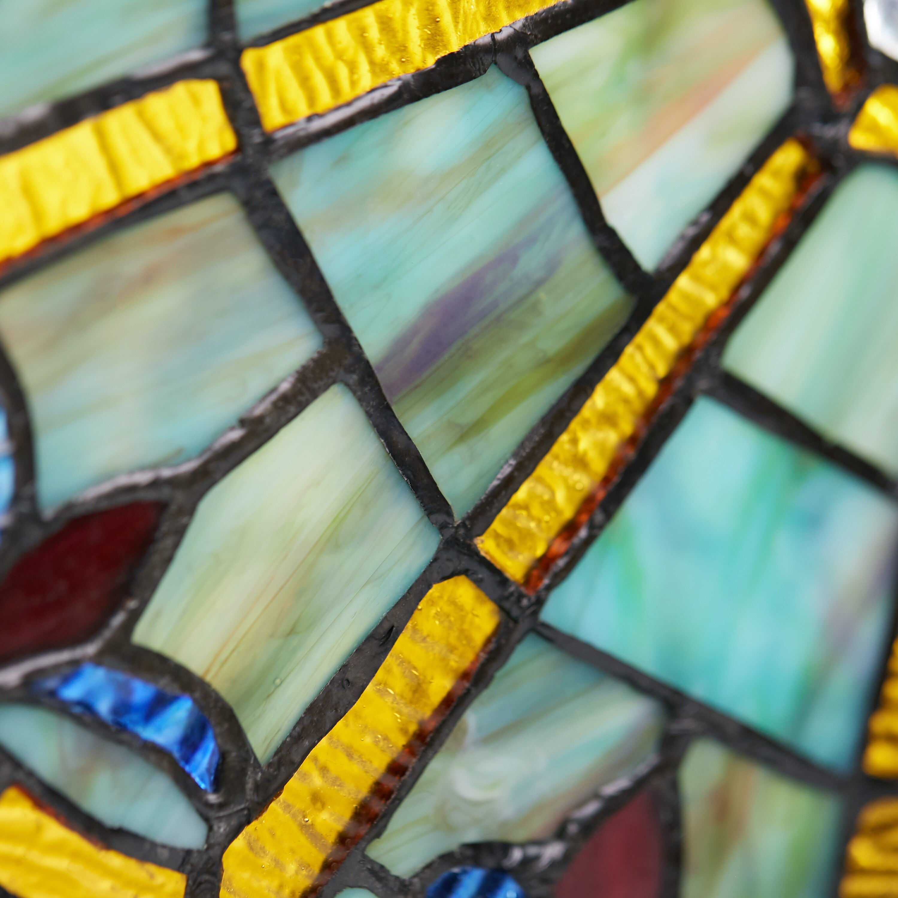 Stained Glass Webbed Heart 22 Window Panel