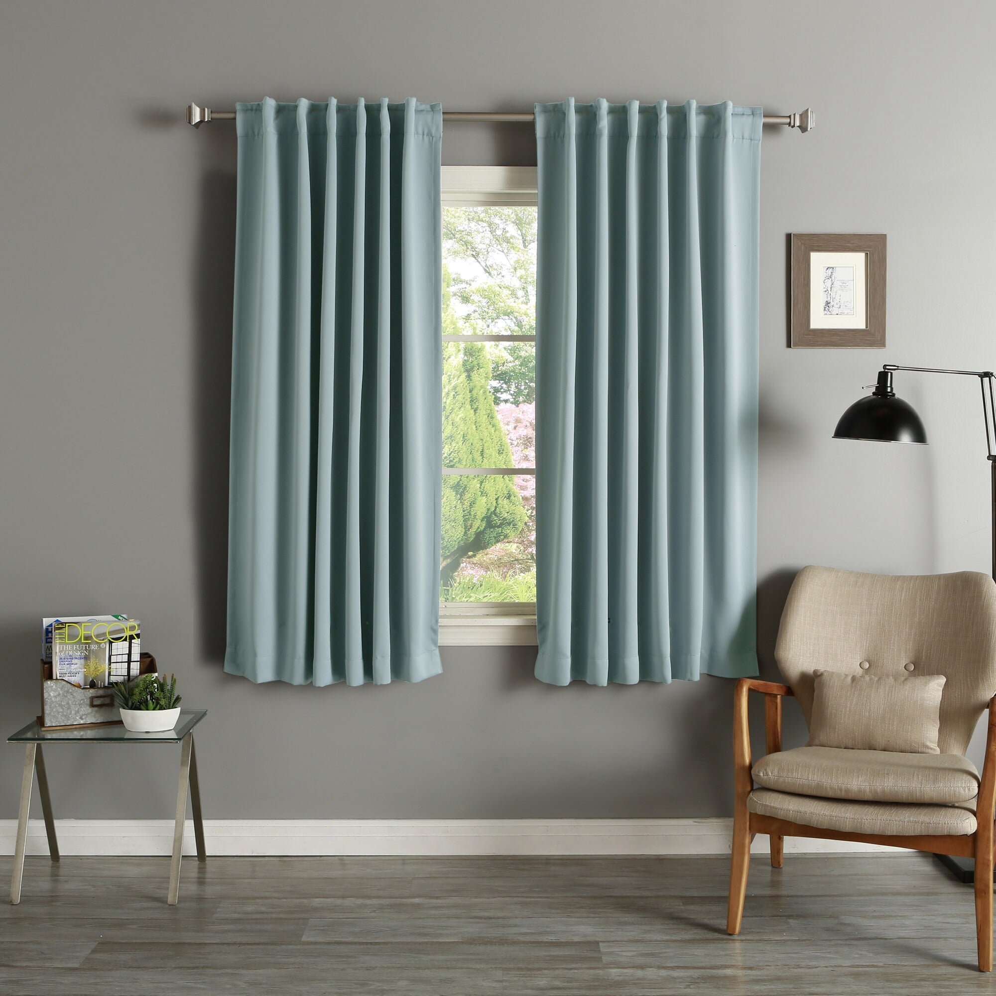 Aurora Home Insulated Thermal 63-inch Blackout Curtain Panel Pair