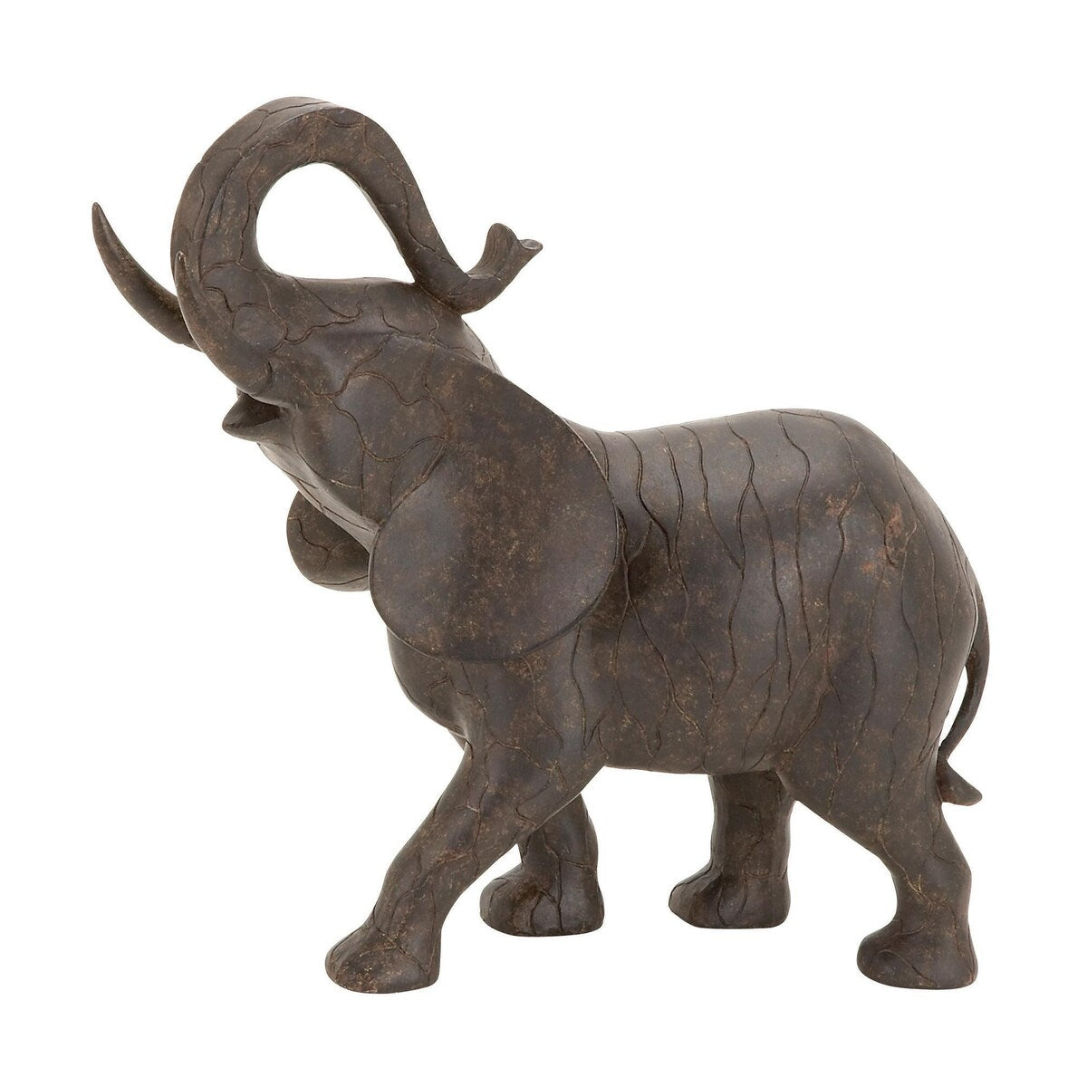 Polystone Elephant Decorative Sculpture - Gray - Roche River Decor