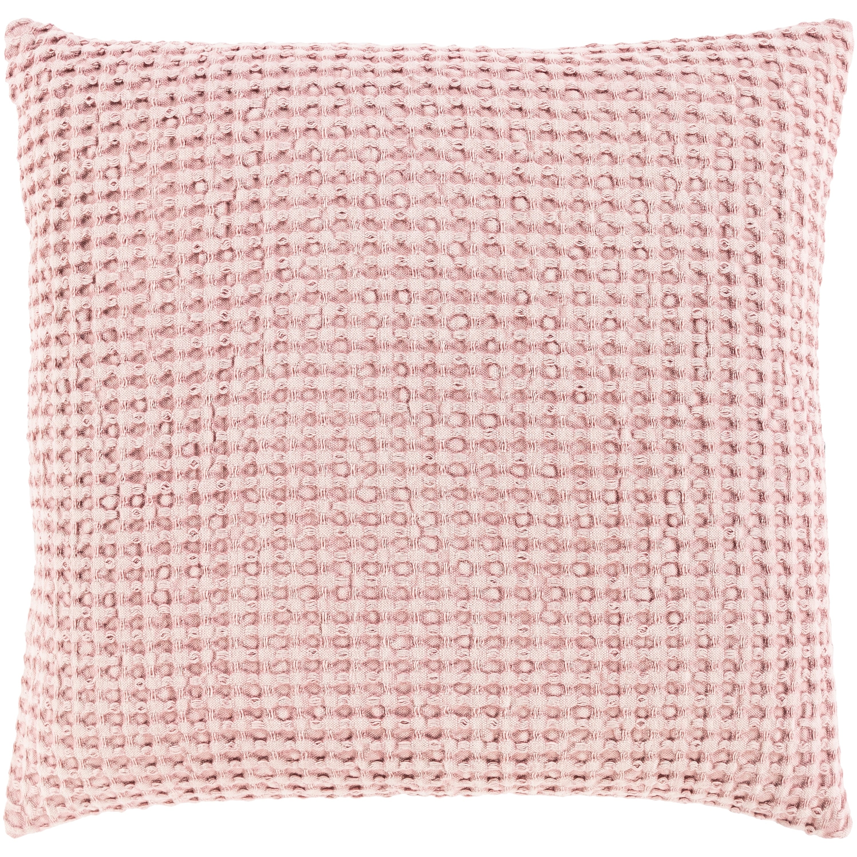 Livabliss Whitley Faded Waffle Weave Cotton Throw Pillow