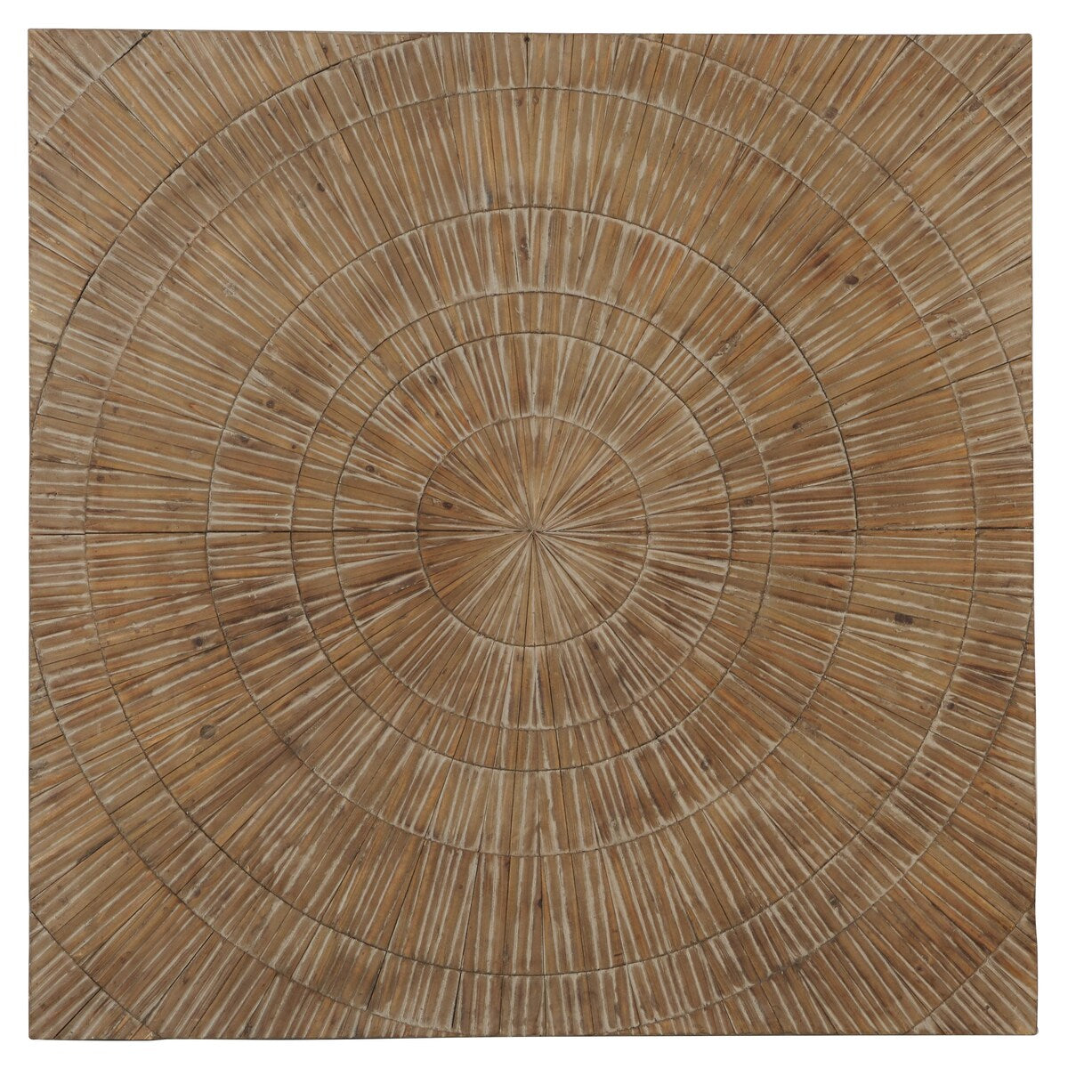 Wood Starburst Handmade Carved Radial Home Wall Decor - Brown - Roche River Decor