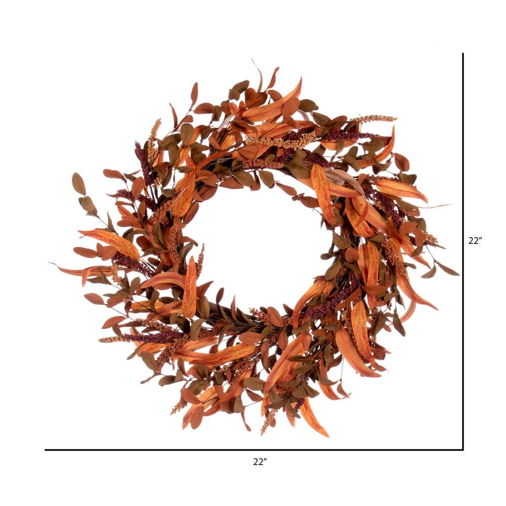 Vickerman 22 Artificial Autumn Berry and Foliage Wreath