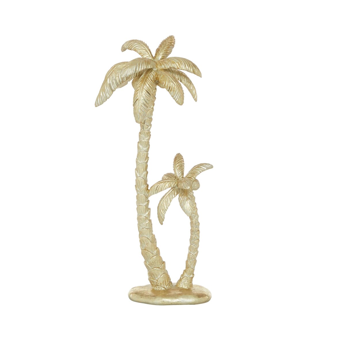 Polyresin Tree Palm Decorative Sculpture - Gold - Roche River Decor