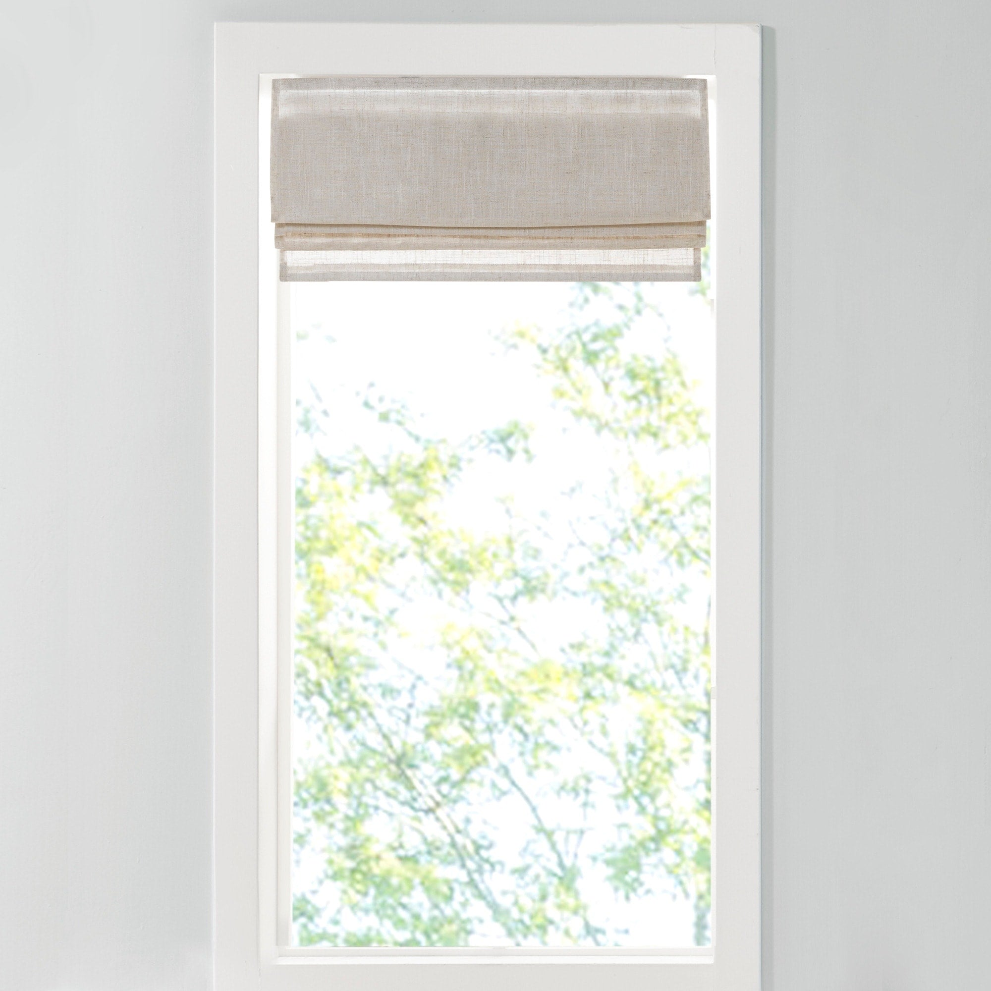 Madison Park Suvi Linen Blend Light Filtering Cordless Roman Shade