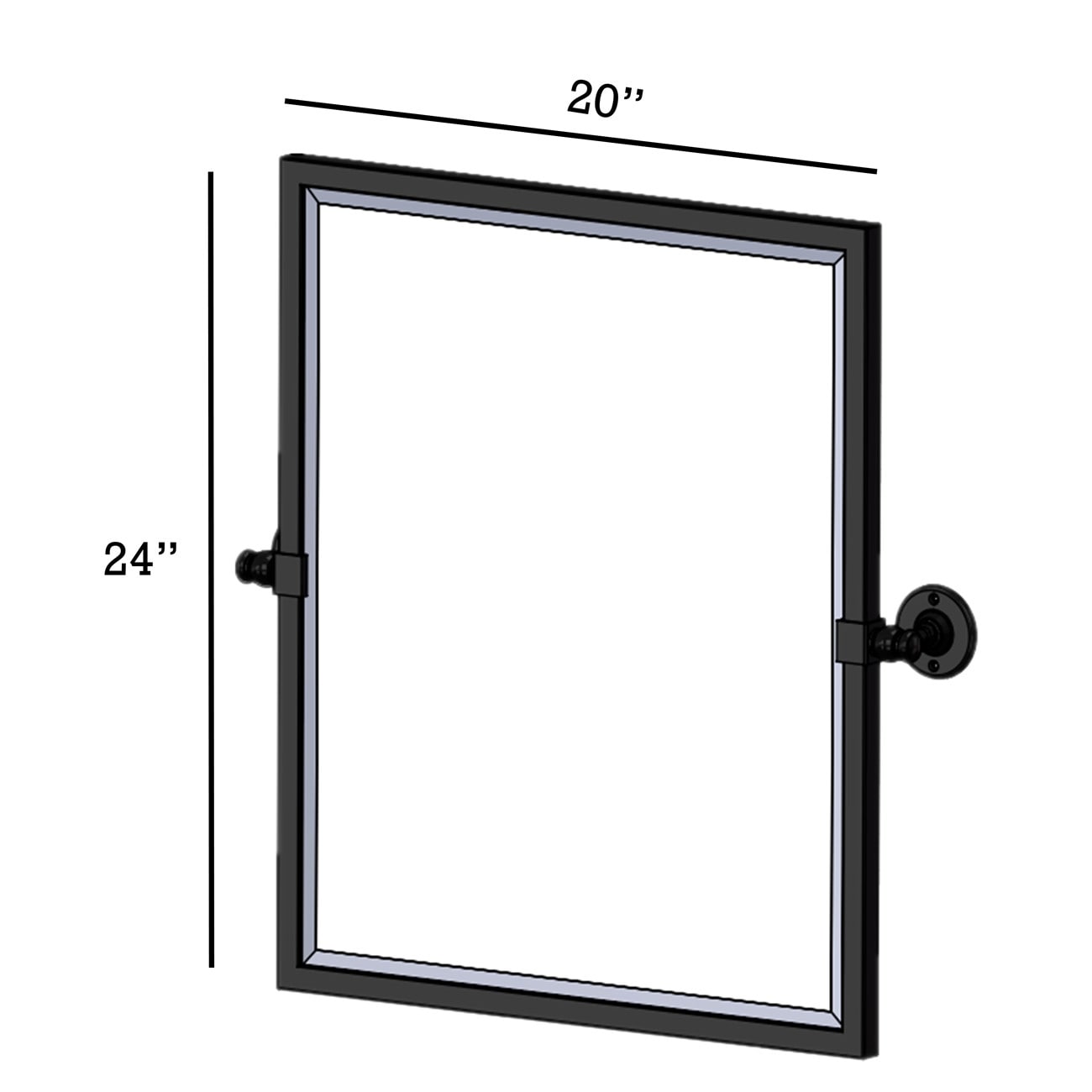 TEHOME Blakley Rectangle Metal Wall Mirror