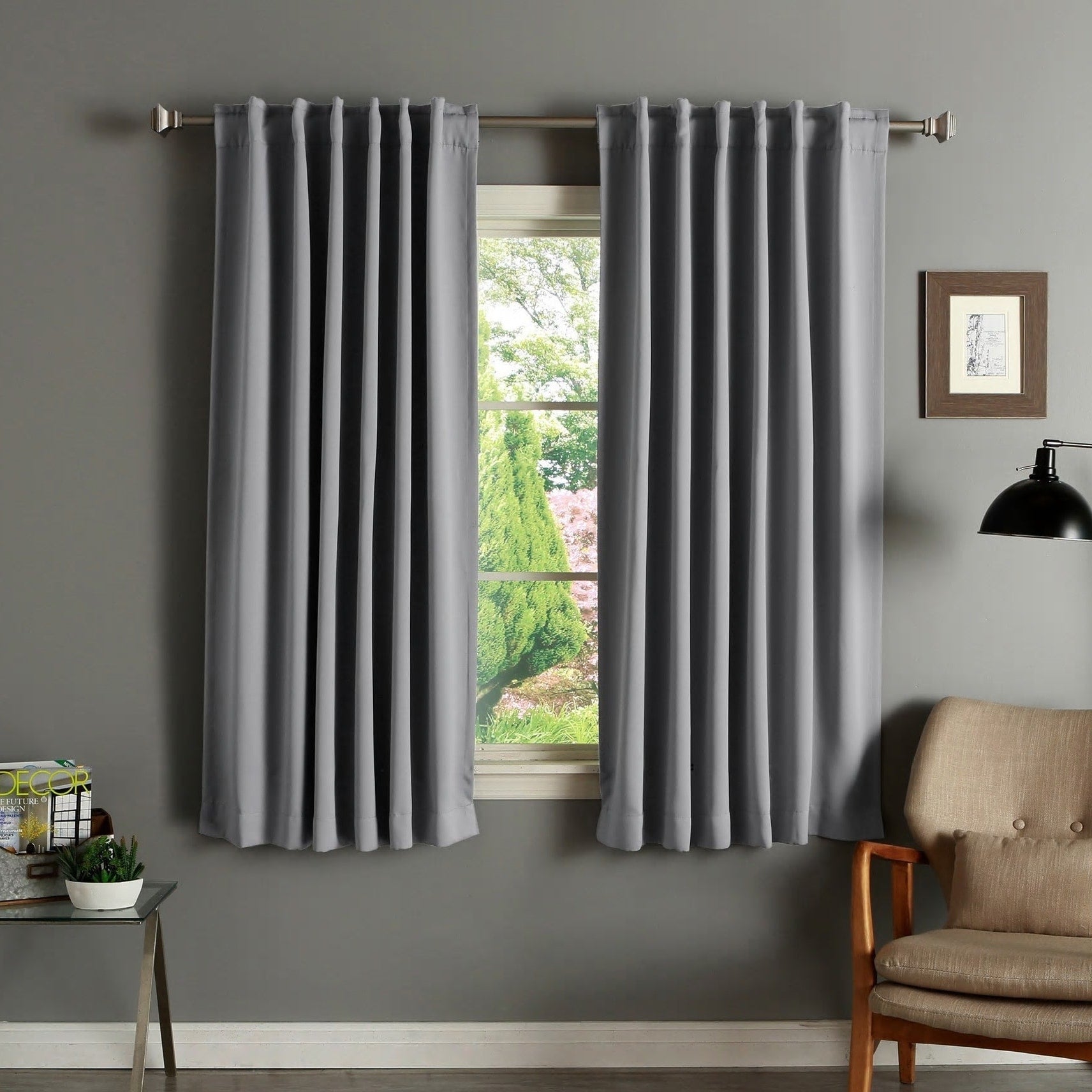 Aurora Home Insulated Thermal 63-inch Blackout Curtain Panel Pair