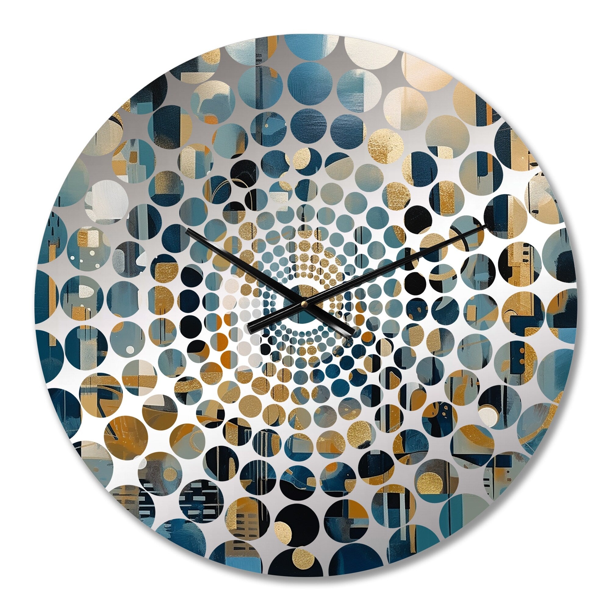 Designart Transcending Reality IV Blue Abstract Landscapes Clocks Modern Wall Clocks For Living Room Décor