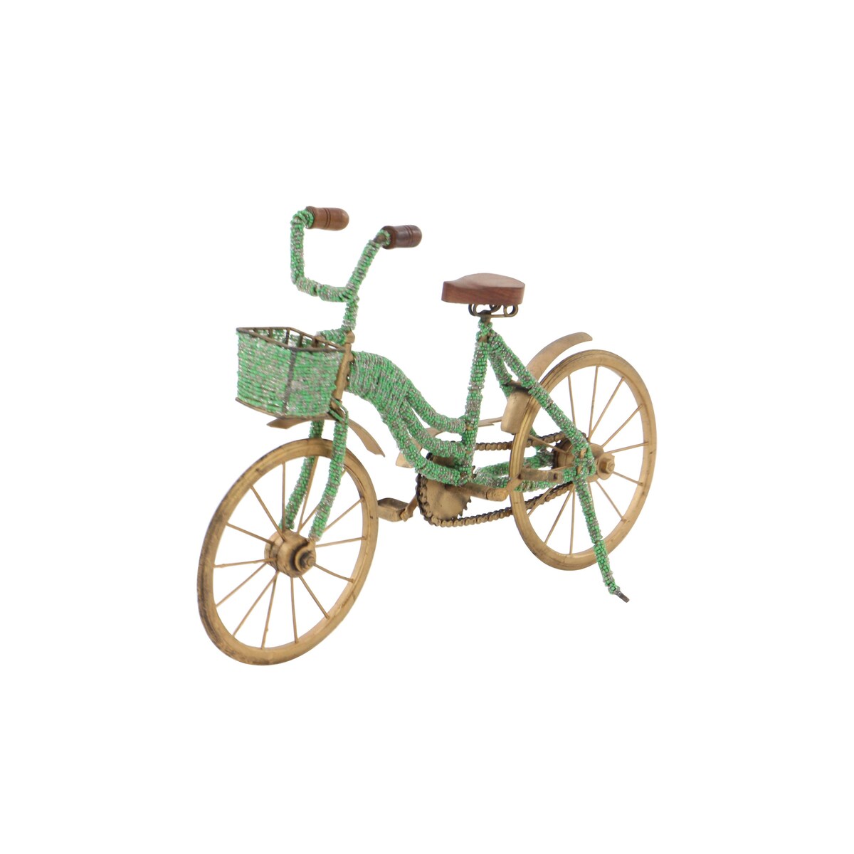 Metal Bike Decorative Sculpture - Green - Roche River Decor