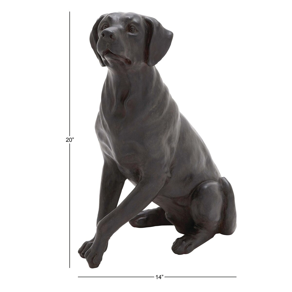 Polystone Dog Decorative Sculpture - Brown - Roche River Decor