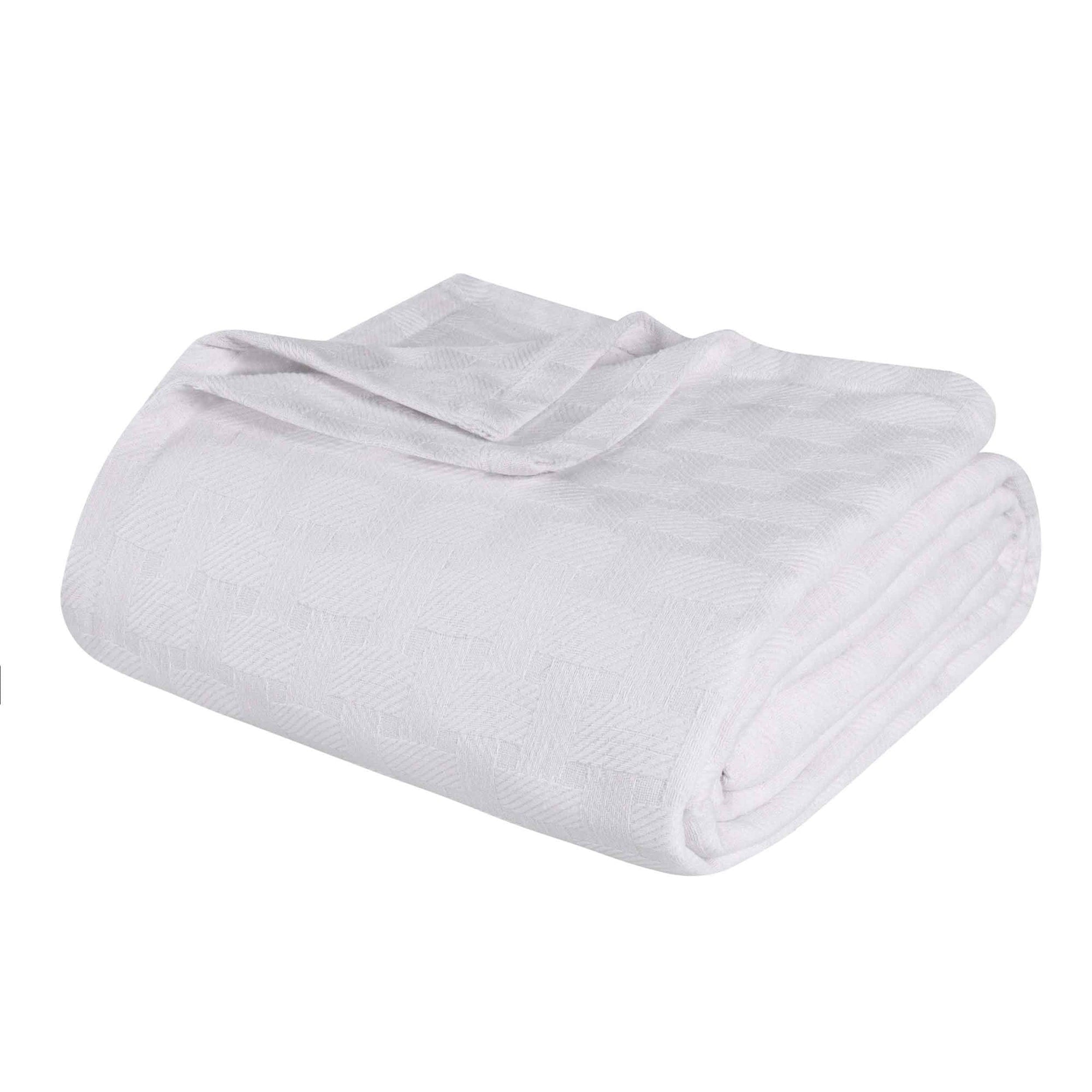 Superior Basketweave All-Season Bedding Cotton Blanket