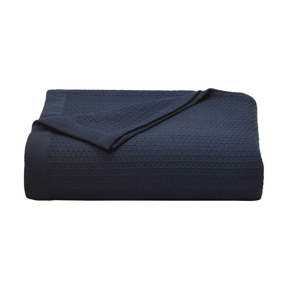 Nautica Baird Diamond Knit Solid Cotton Blanket