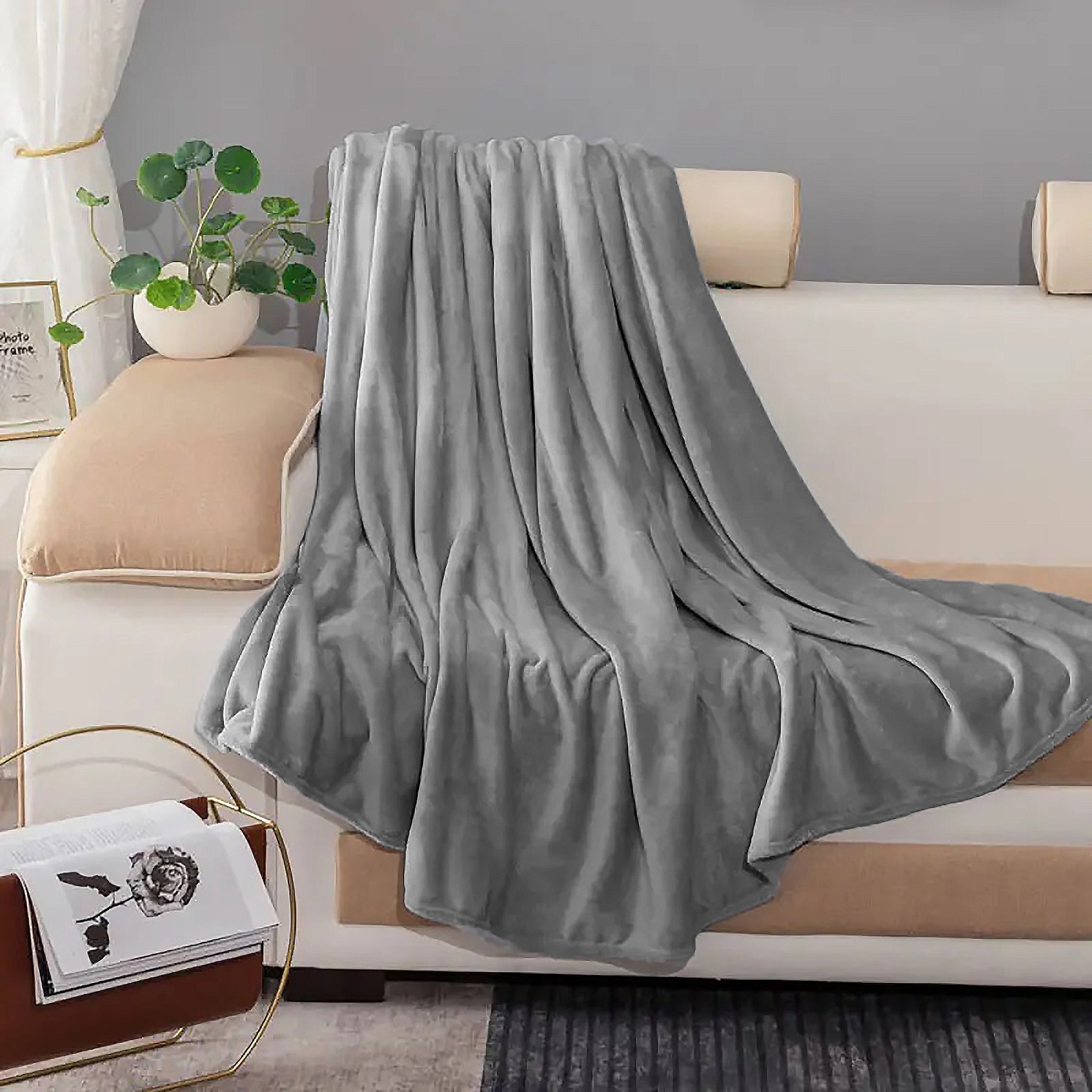 Super Soft Warm Flannel Fleece Plush Microfiber Bed Throw Blanket