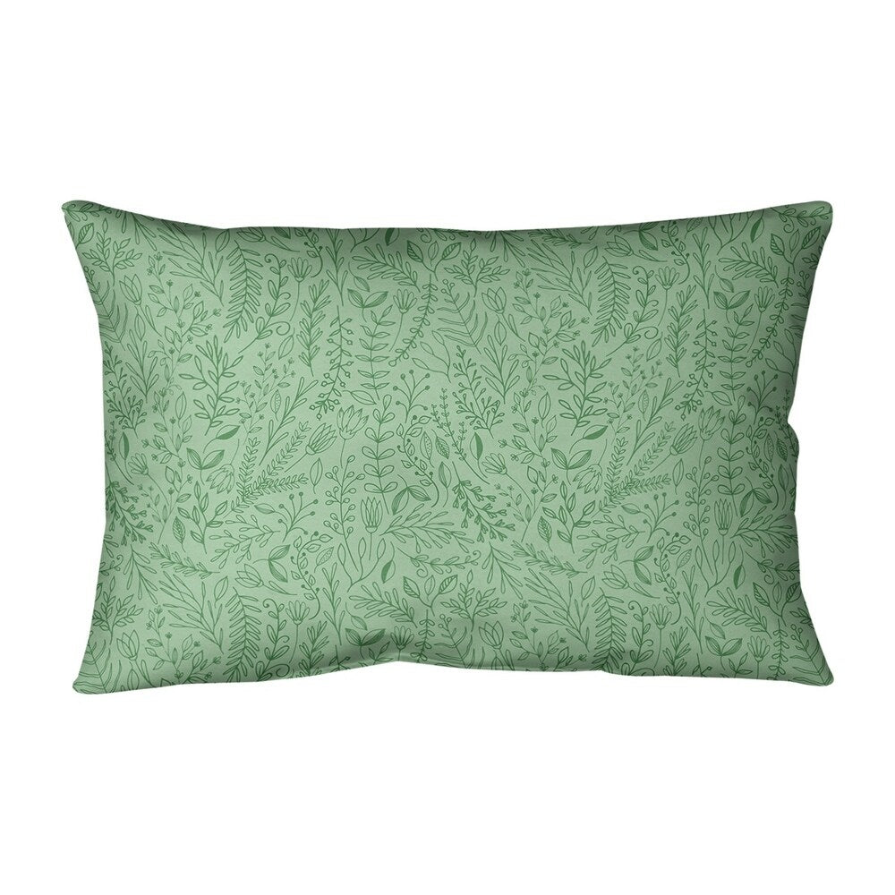 Full Color Ditsy Floral Pattern Lumbar Pillow