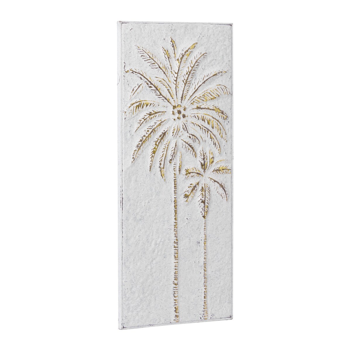 Metal Tree Relief Palm Home Wall Decor with Gold Detailing - Gold - Roche River Decor