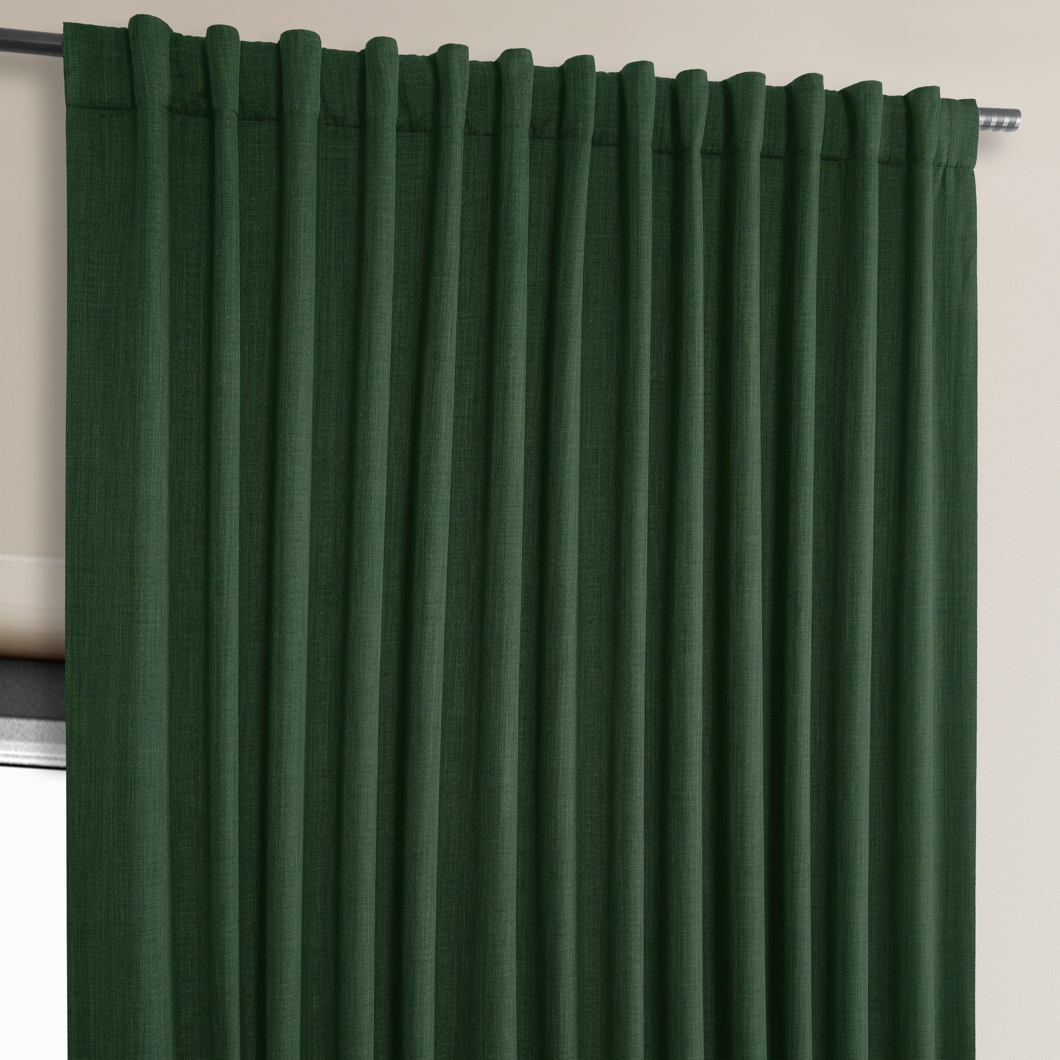 Exclusive Fabrics Faux Linen Extra Wide Room Darkening Curtains (1 Panel)