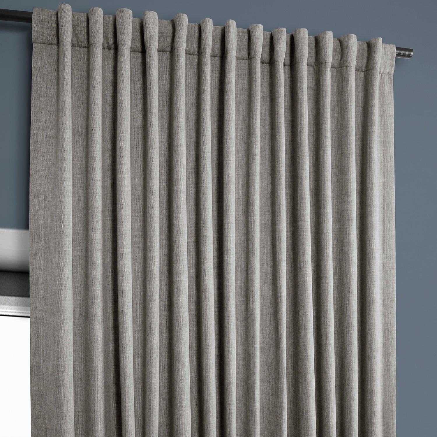 Exclusive Fabrics Faux Linen Extra Wide Room Darkening Curtains (1 Panel)