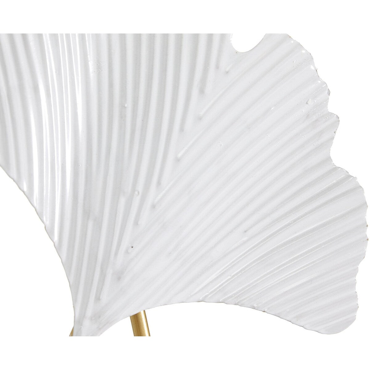 Metal Leaf Decorative Sculpture - White - Roche River Decor