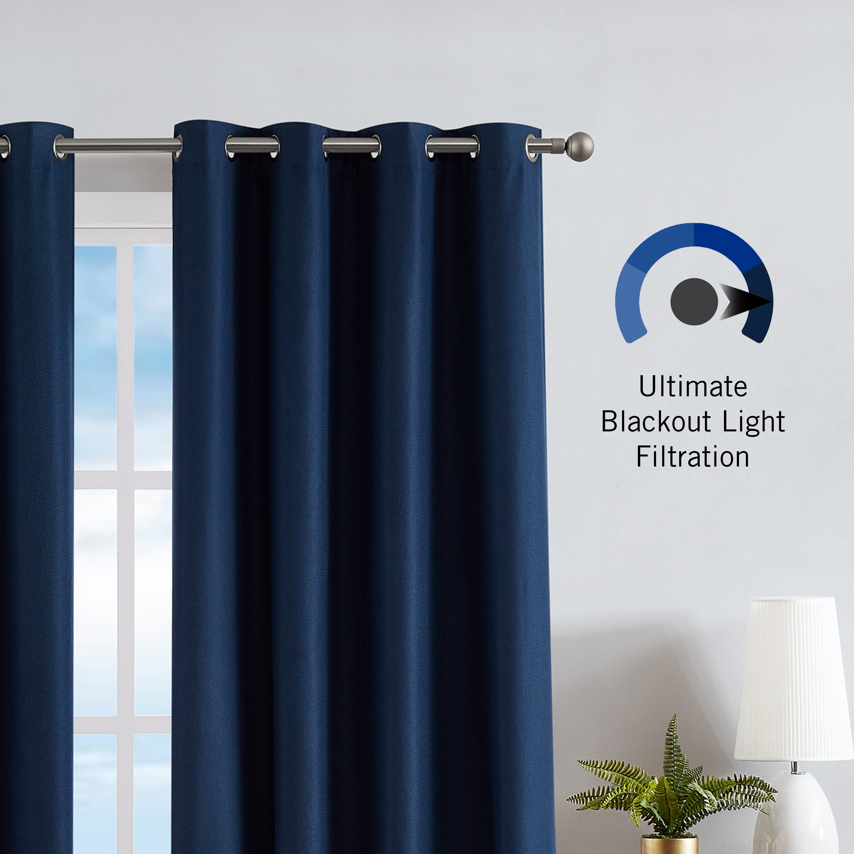 Nautica Providence Ultimate Blackout Extra Wide Curtains (Set of 2)