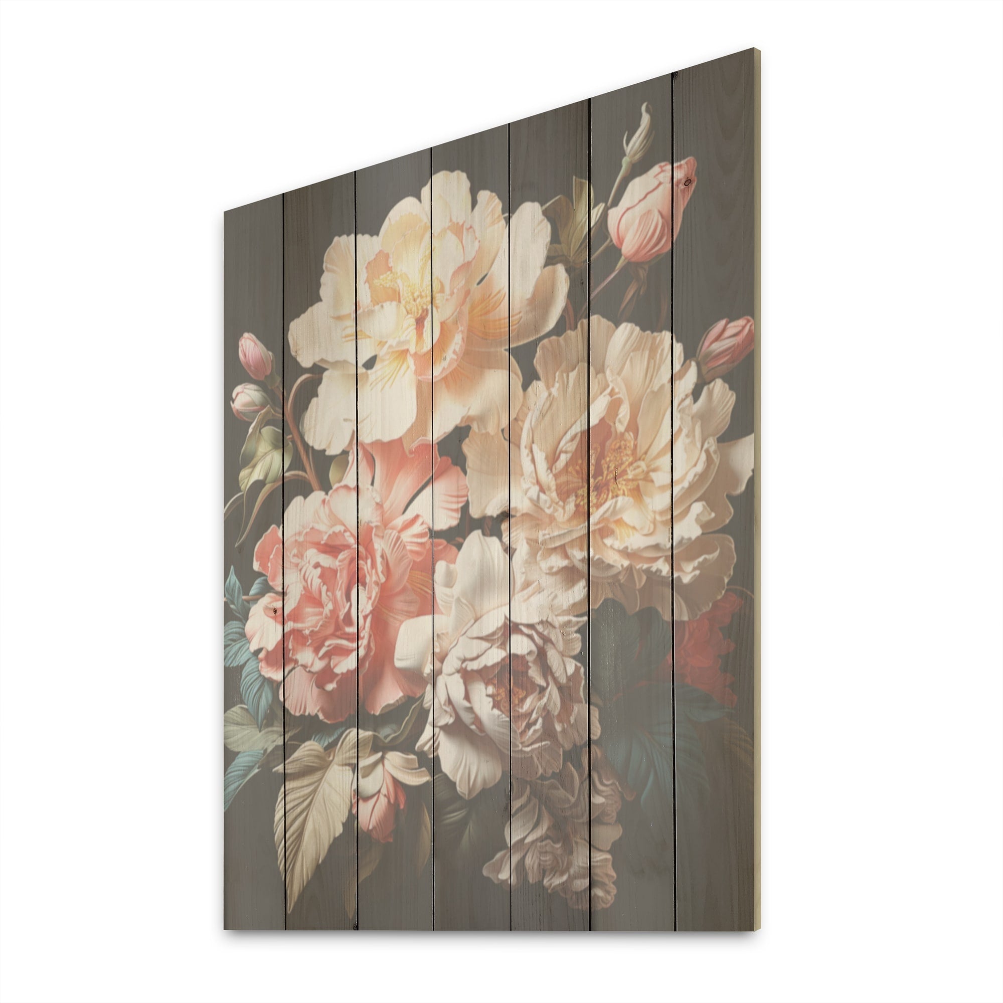 Designart Rhododendron Flowers Adorned Bliss Rhododendron Wood Wall Art Traditional Wood Panel On Natural Pine Wood