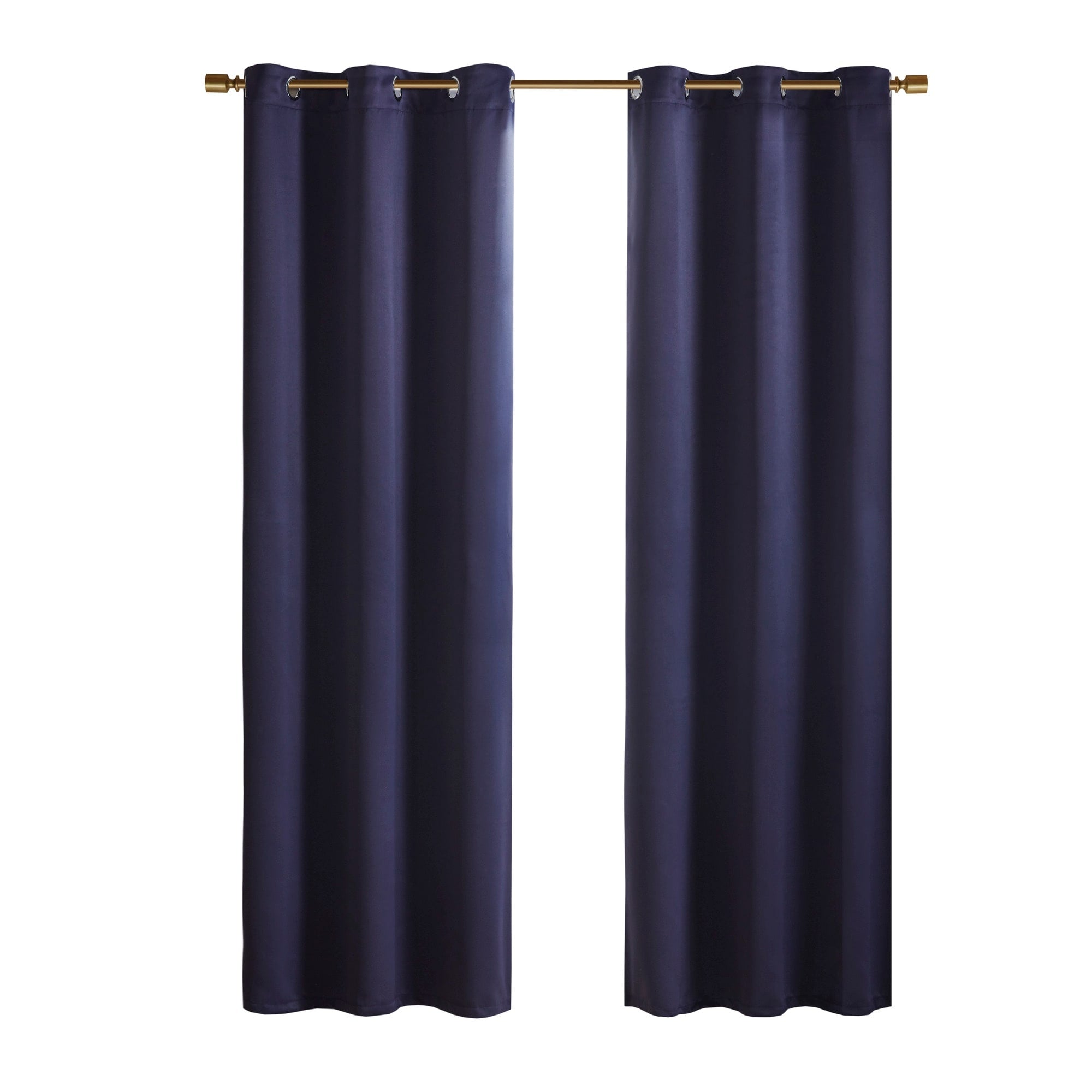 SunSmart Brent Solid Blackout Triple Weave Grommet Top Curtain Panel Pair