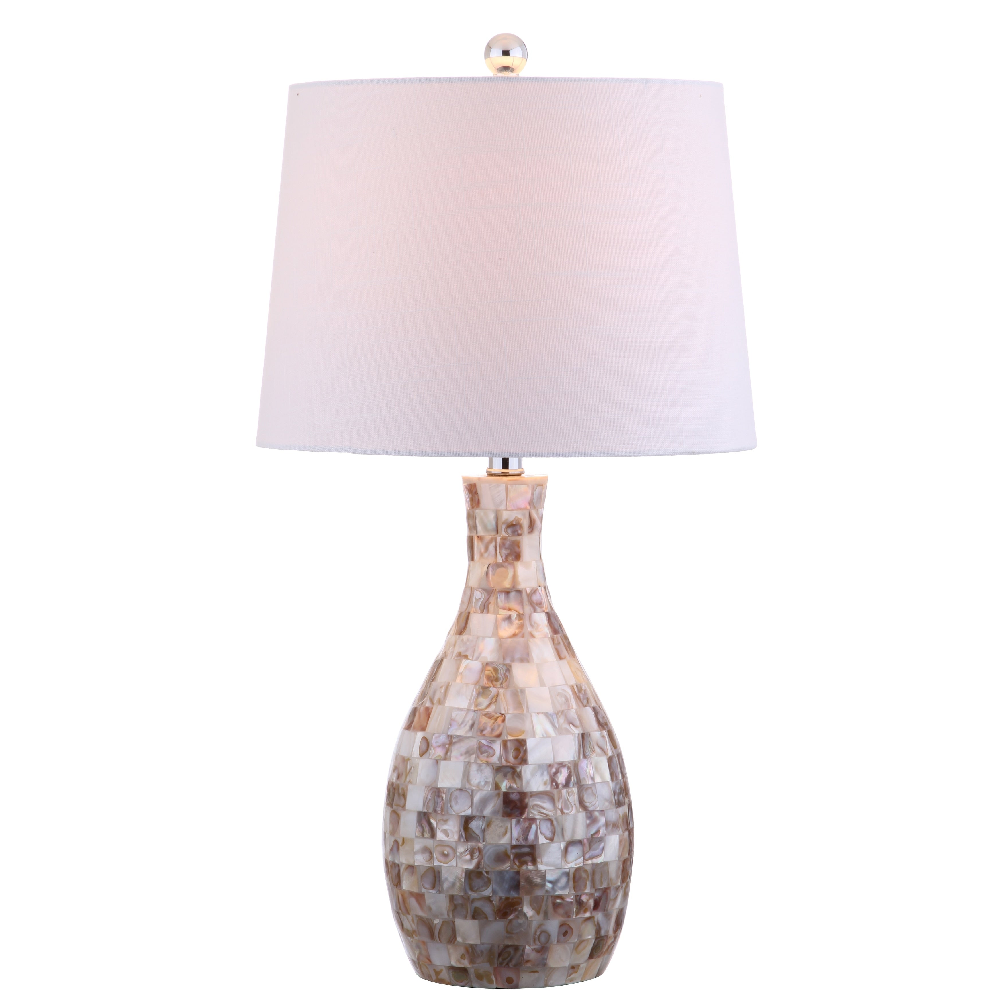 Zuri 26.5 Seashell LED Table Lamp, Ivory/Beige by JONATHAN Y