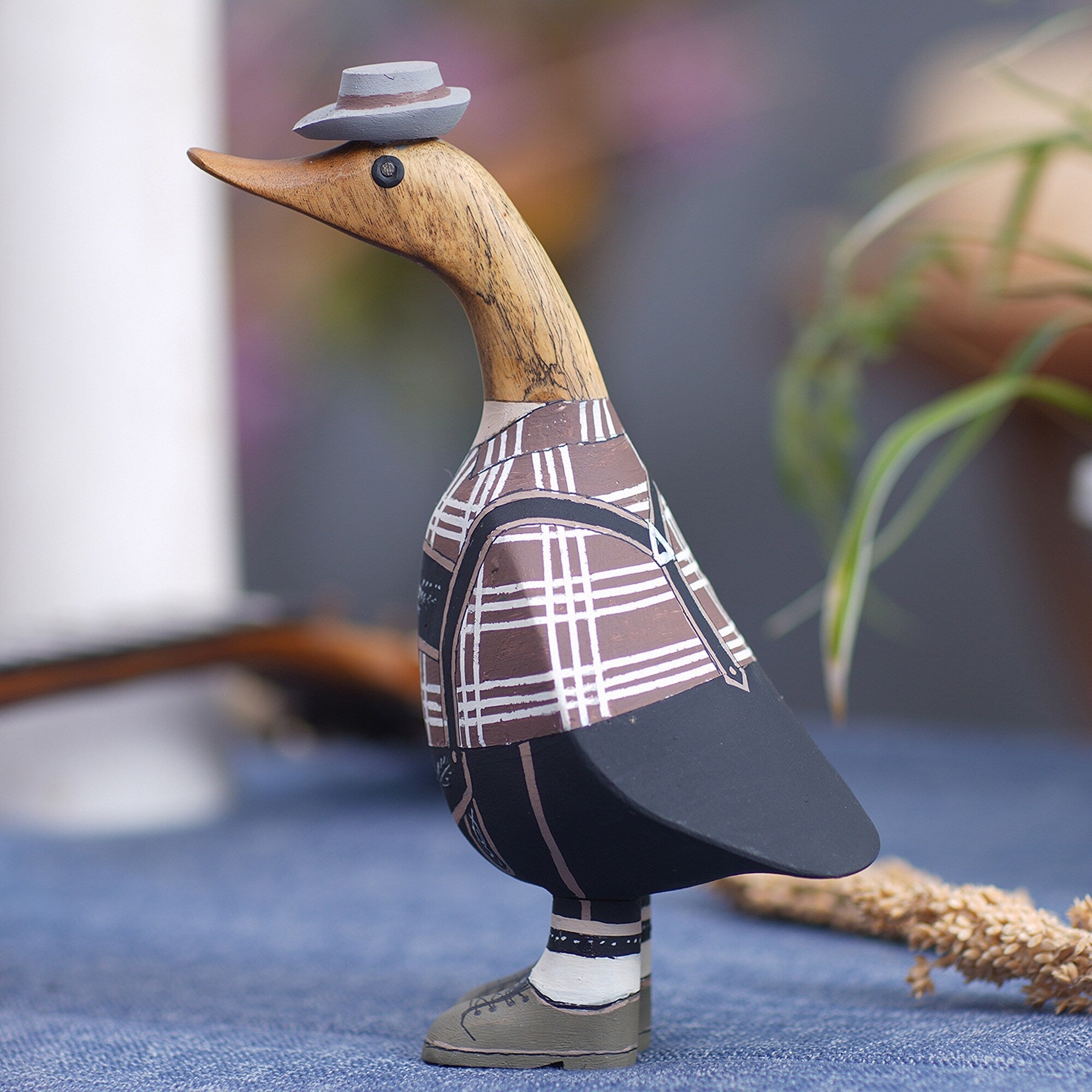 Novica Handmade Mister Duck In Germany Wood Sculpture