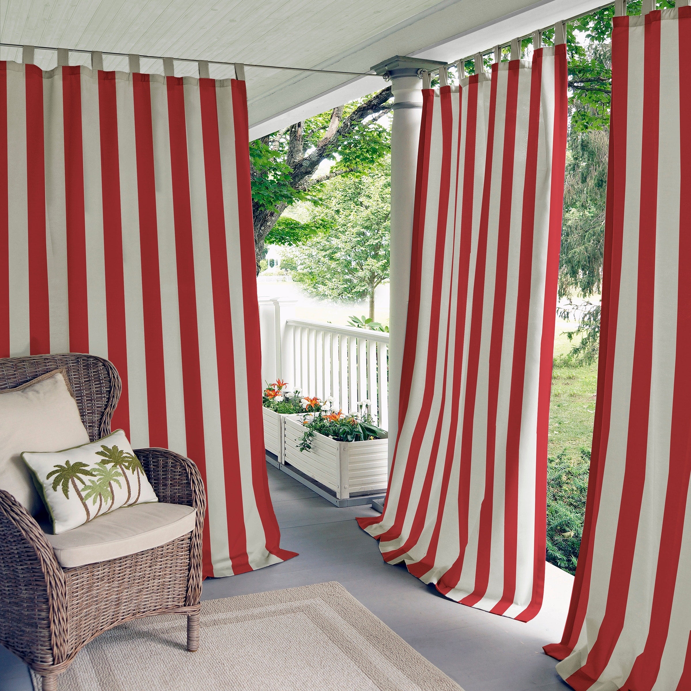 Elrene Highland Stripe Indoor/ Outdoor Single Curtain Panel