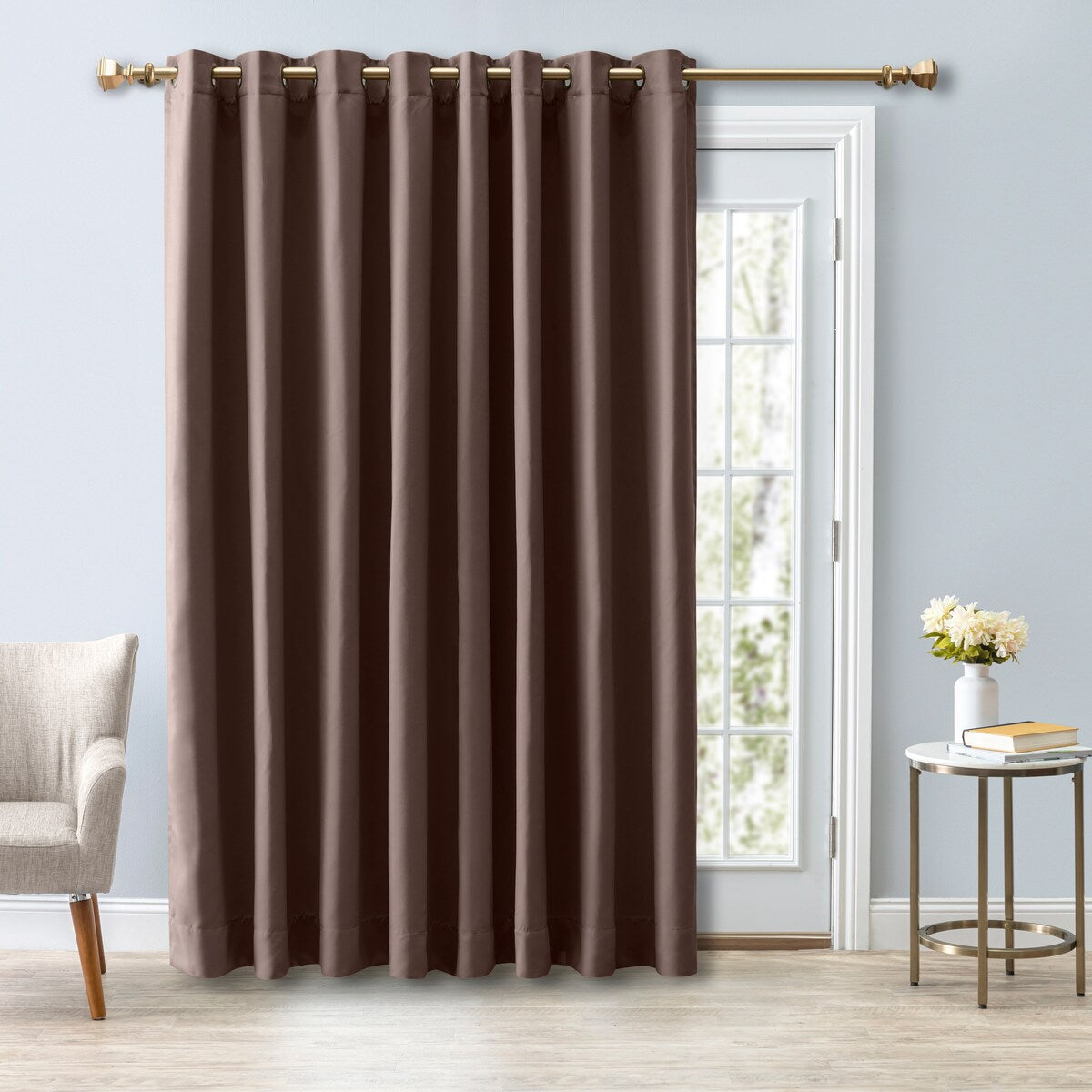 Ultimate Blackout Grommet Top Patio Curtain Panel - 112 Wide