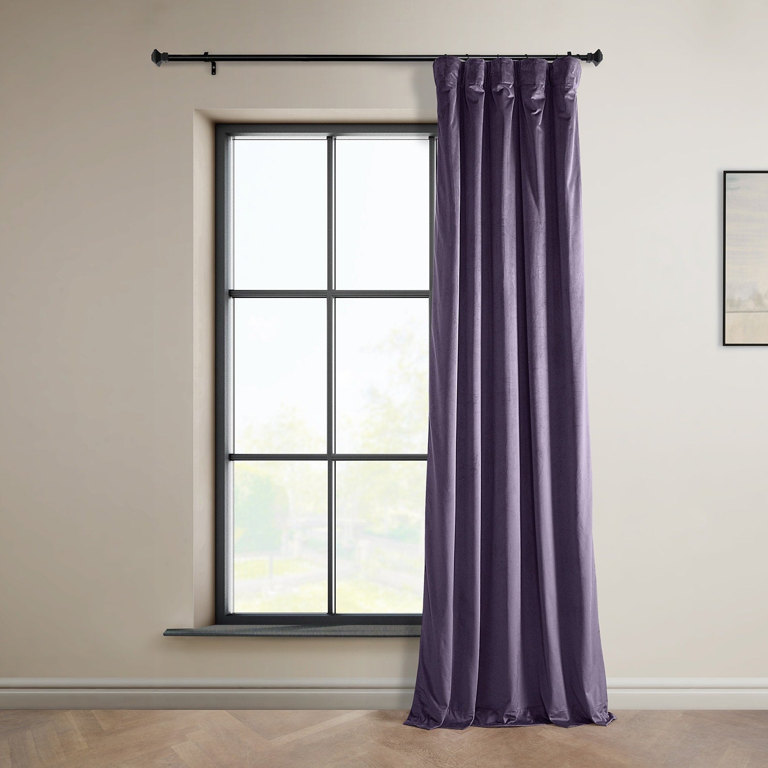 Exclusive Fabrics Heritage Plush Velvet Room Darkening Curtain (1 Panel) - Luxurious Single Drapery for Enhanced Room Darkening