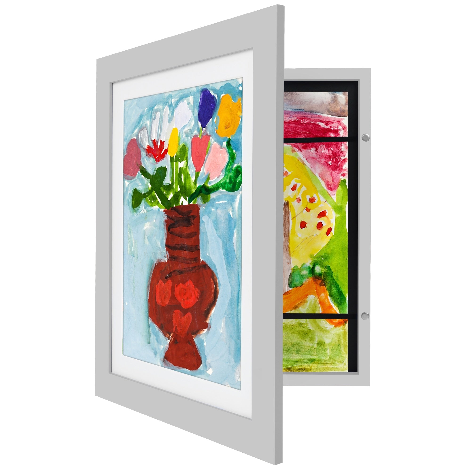 Americanflat 10x12.5 Front-loading Kids Art Frame with Mat