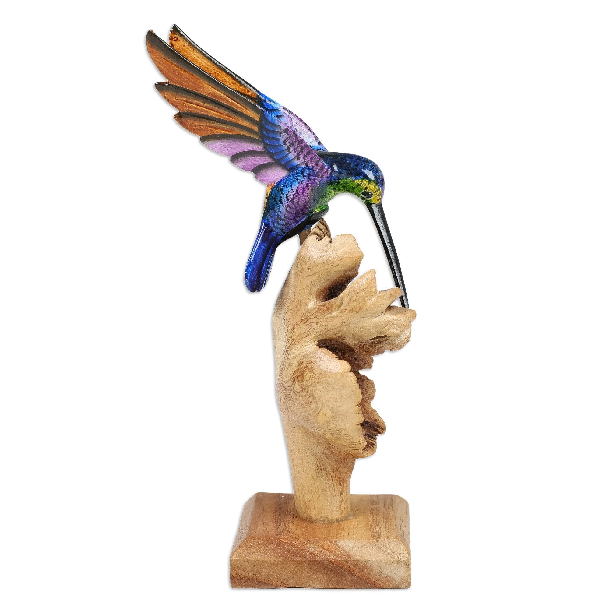 Novica Handmade Divine Bird Wood Sculpture