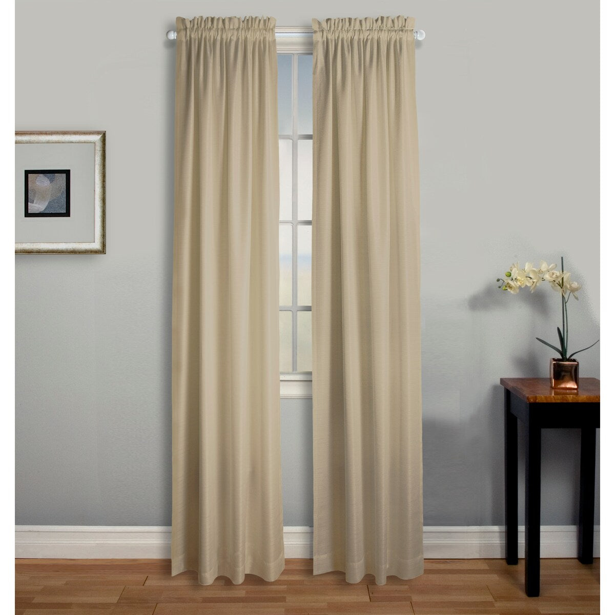 Clarendon Rod Pocket Light-filtering Single Curtain Panel