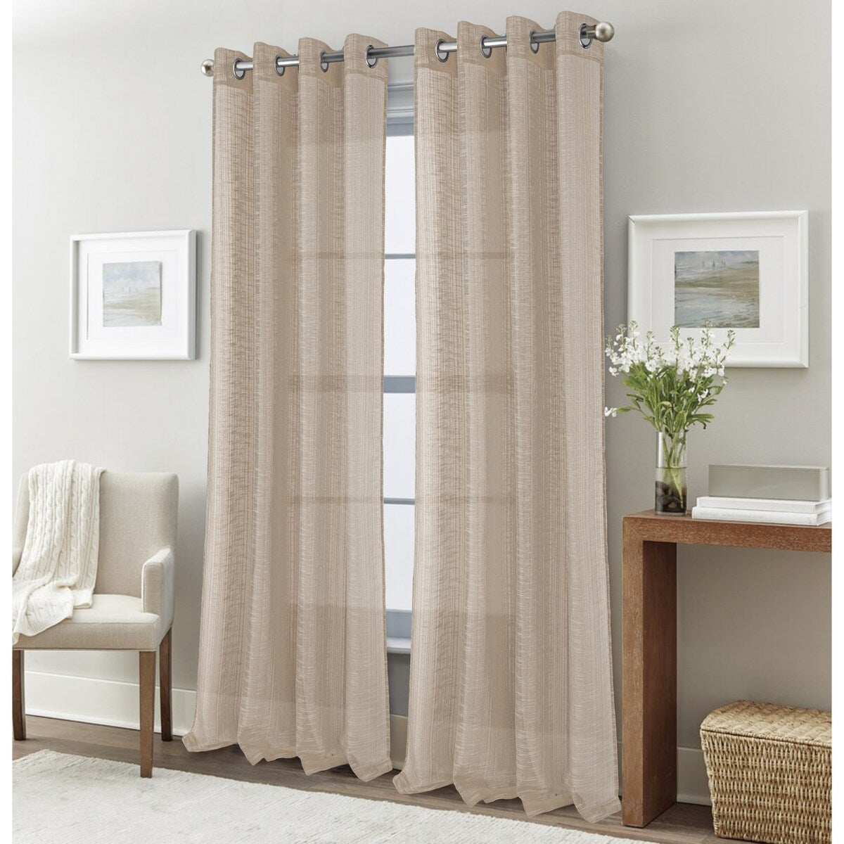 Dexter Linen Texture Window Curtain Panel