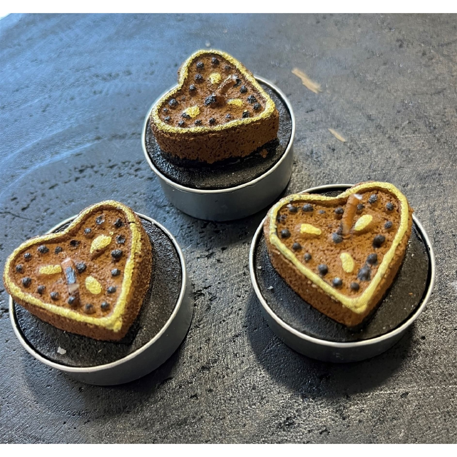 Tealight Set / 6 Chocolate Cakes- A