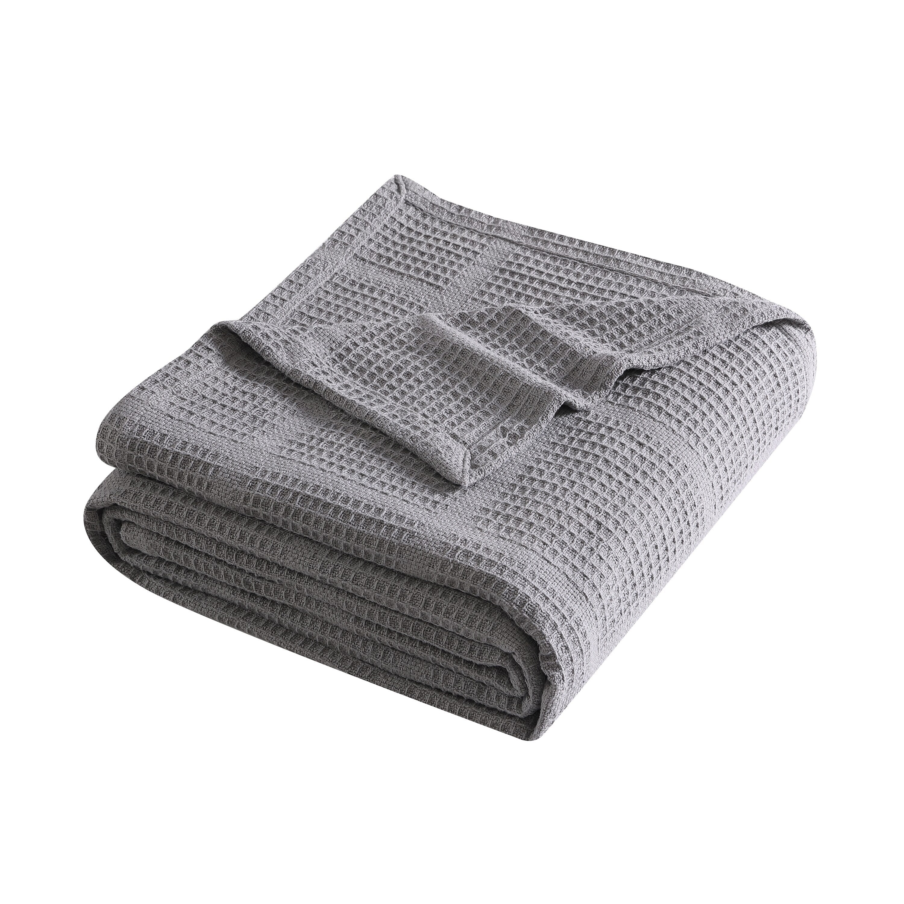 Kenneth Cole New York Waffle Grid Blanket