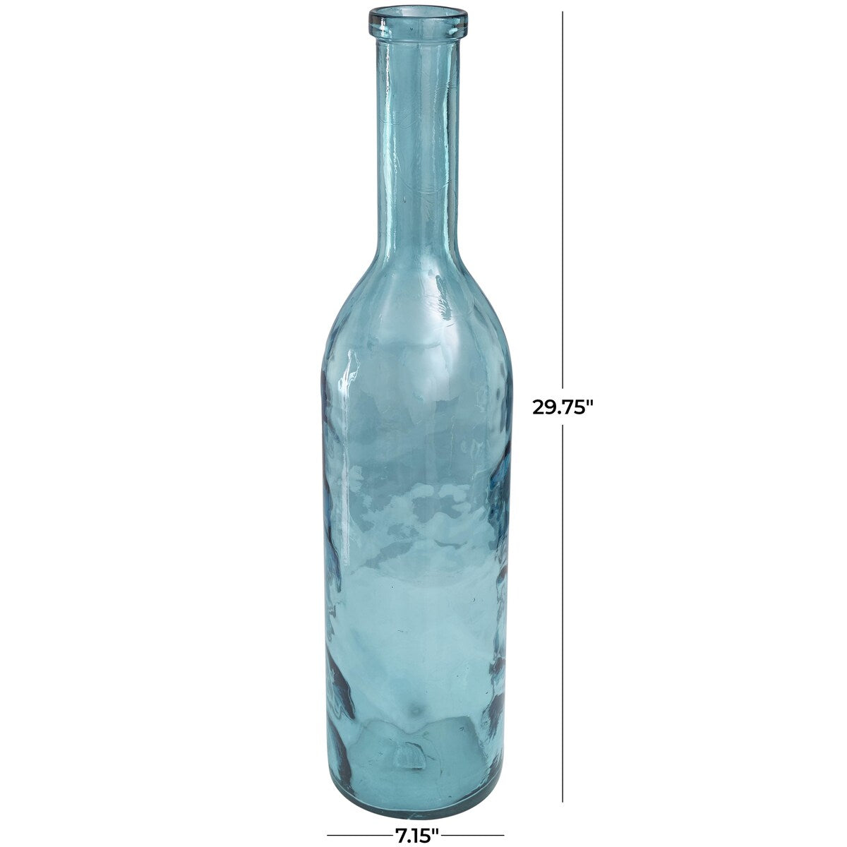 Recycled Glass Handmade Spanish Decorative Vase - Clear, Blue or Teal - Roche River Decor