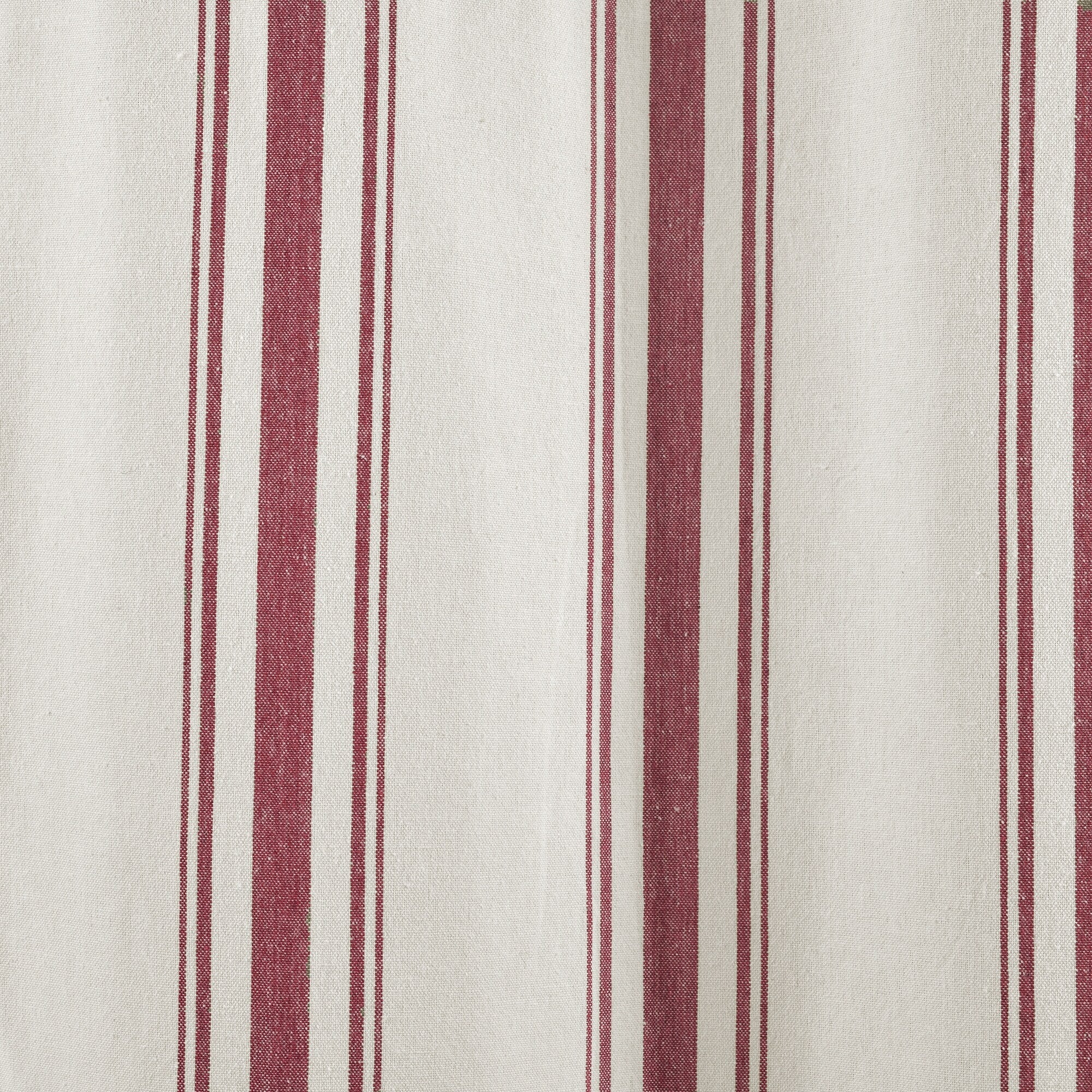 Lush Decor Farmhouse Stripe Yarn Dyed Cotton Window Curtain Panel Pair