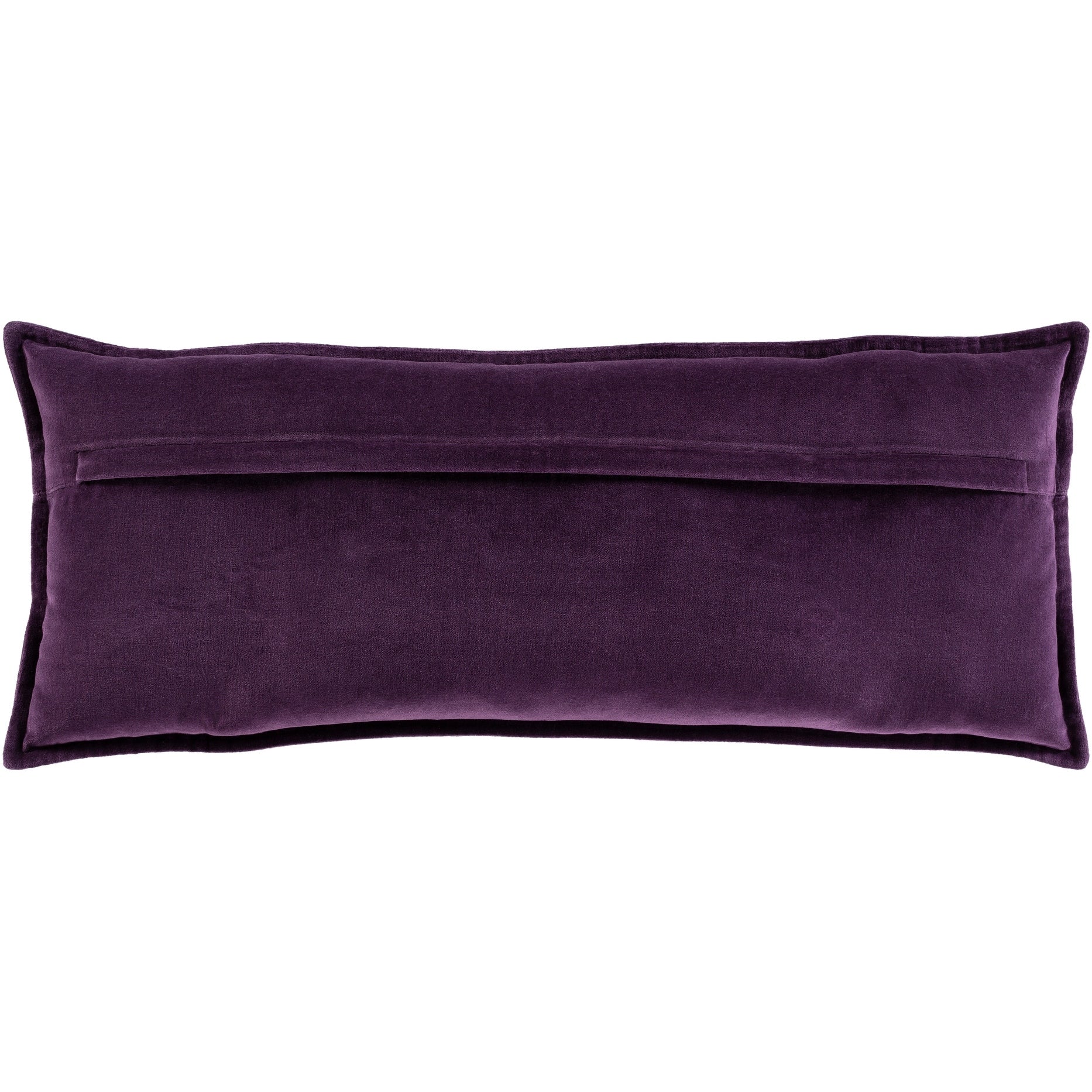 Livabliss Vianne Solid Cotton Velvet 30-inch Lumbar Throw Pillow