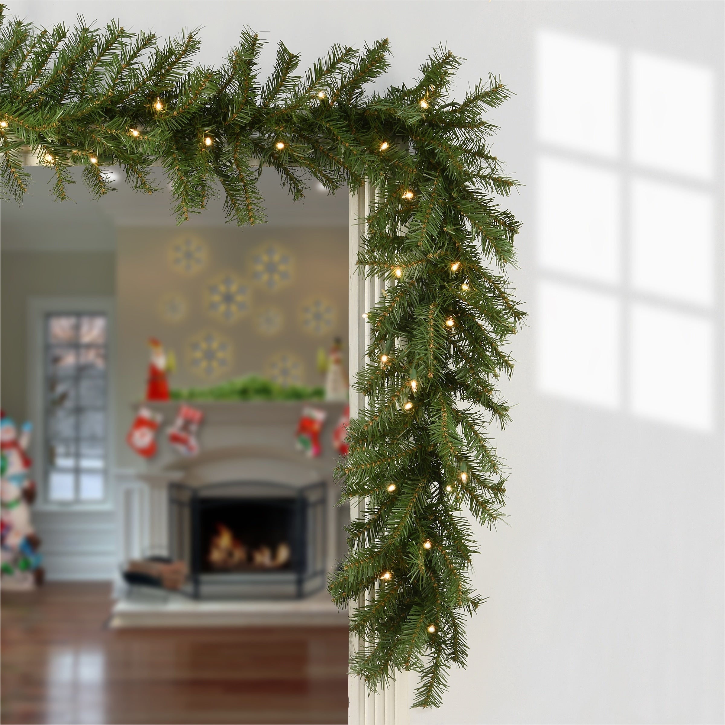 National Tree Company 9 ft. Norwood Fir Garland with Clear Lights - 9 ft