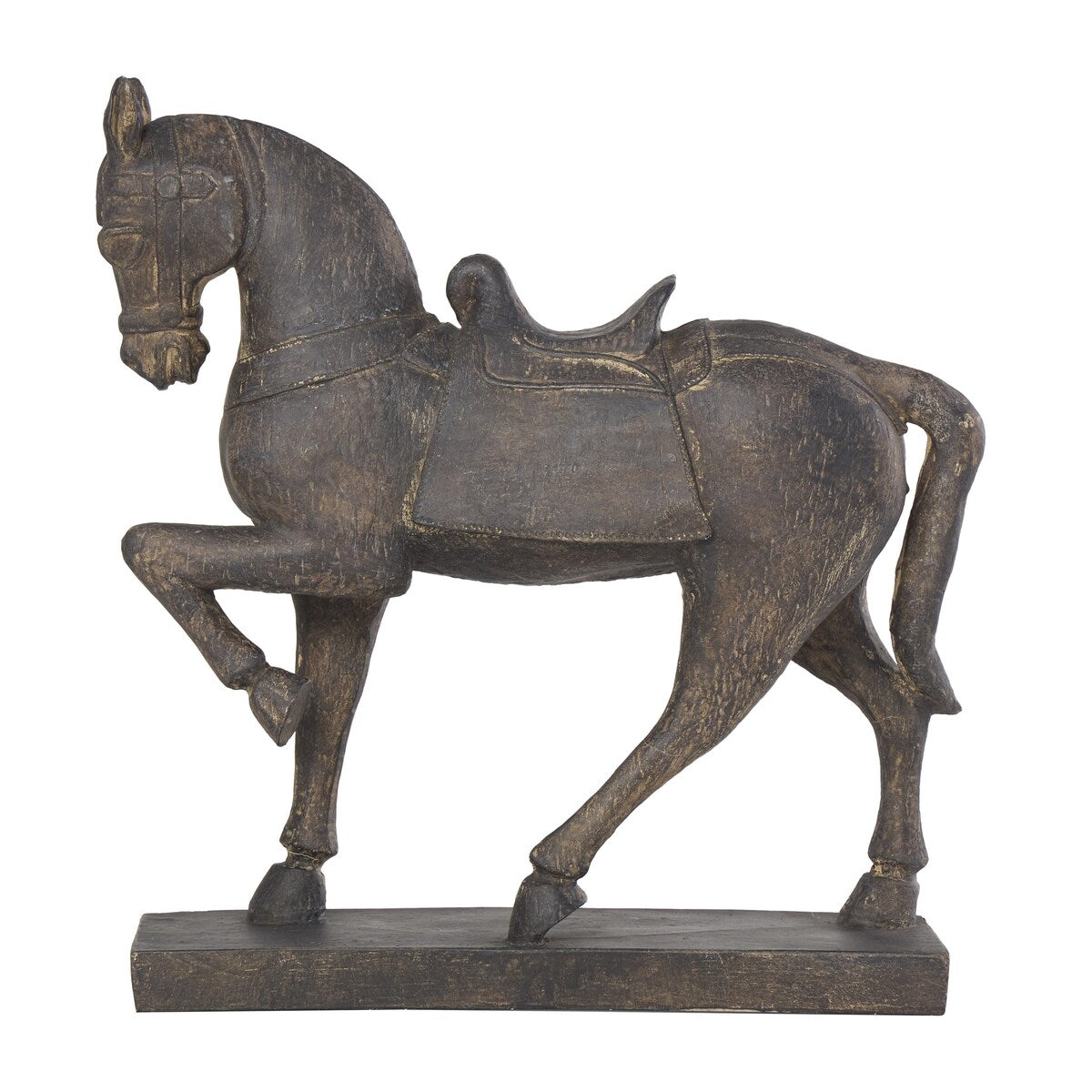 Polystone Horse Decorative Sculpture - Brown - Roche River Decor