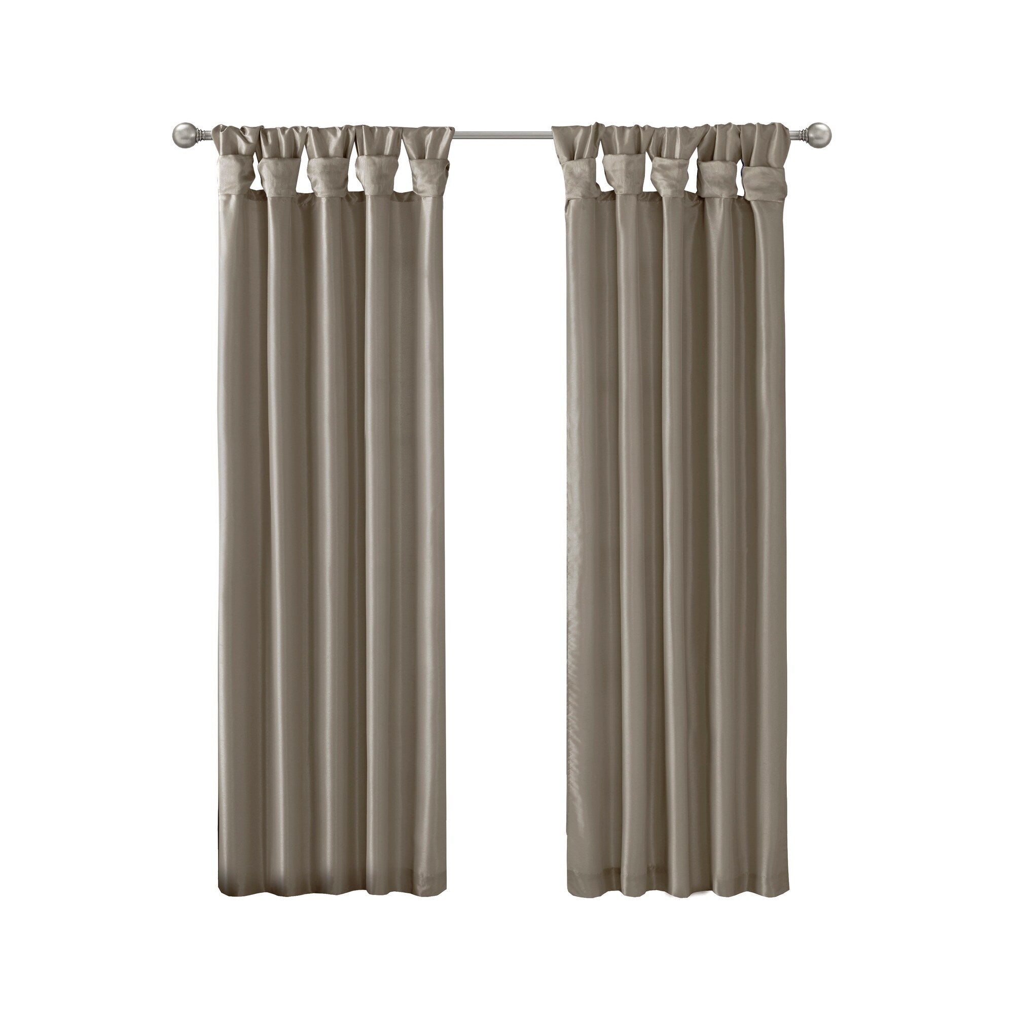 Madison Park Natalie Twisted Tab Lined Single Curtain Panel