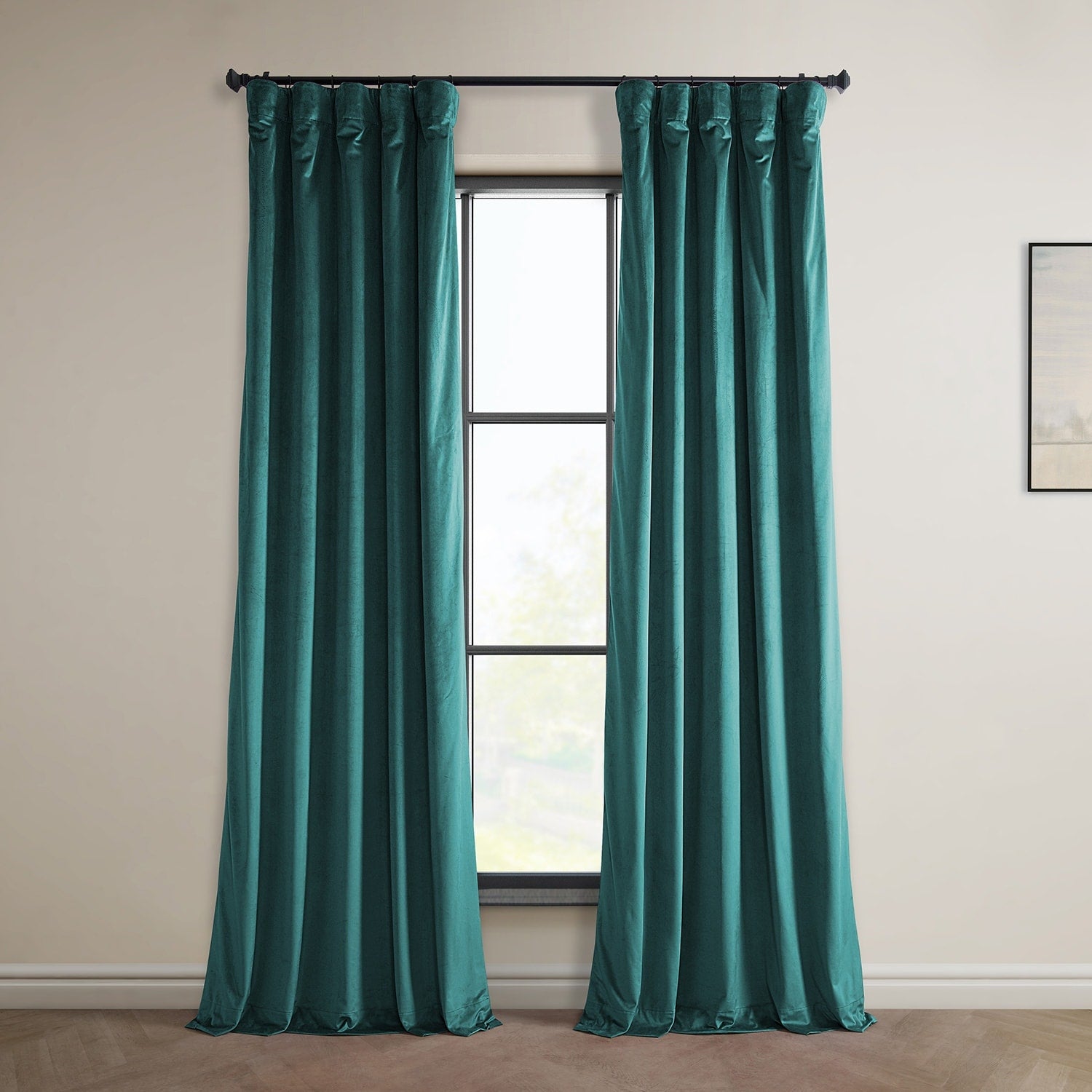 Exclusive Fabrics Heritage Plush Velvet Room Darkening Curtain (1 Panel) - Luxurious Single Drapery for Enhanced Room Darkening