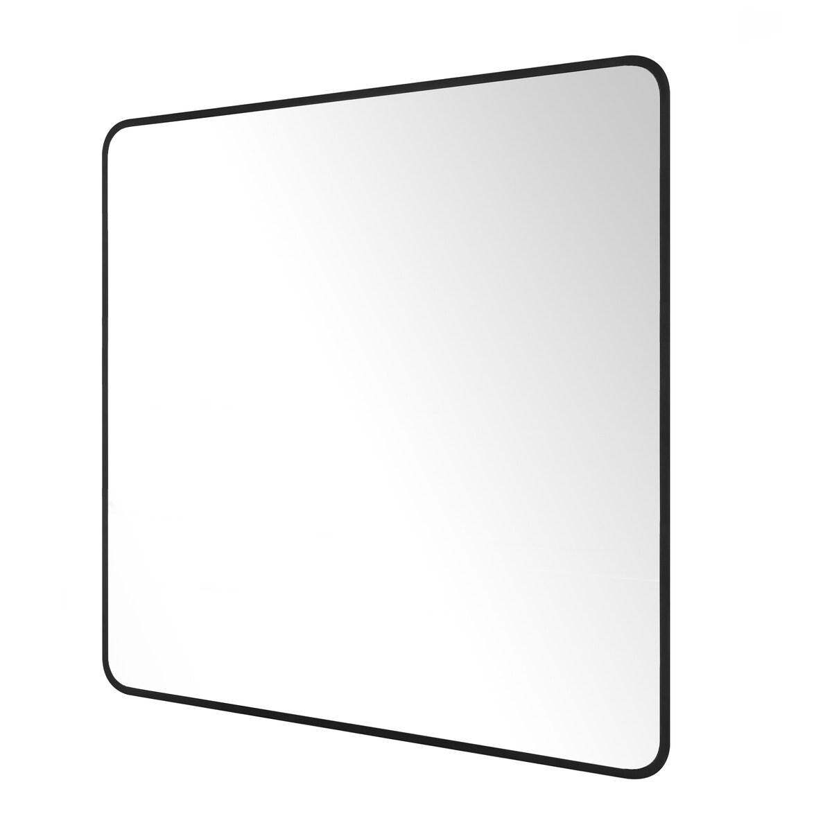 Rounded Rectangular Metal Framed Bathroom Vanity Mirror