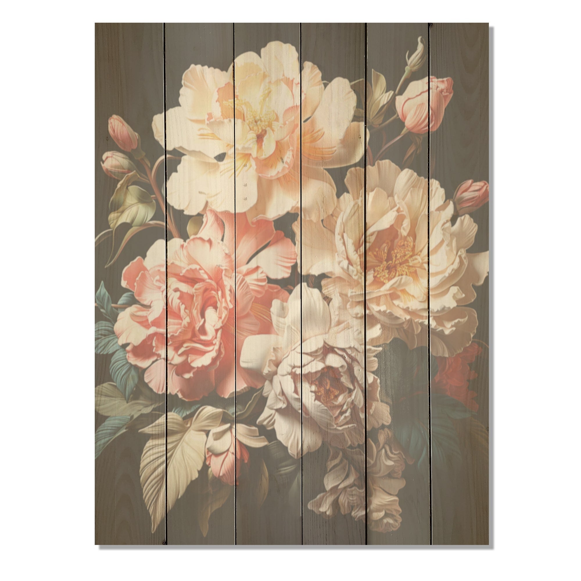 Designart Rhododendron Flowers Adorned Bliss Rhododendron Wood Wall Art Traditional Wood Panel On Natural Pine Wood