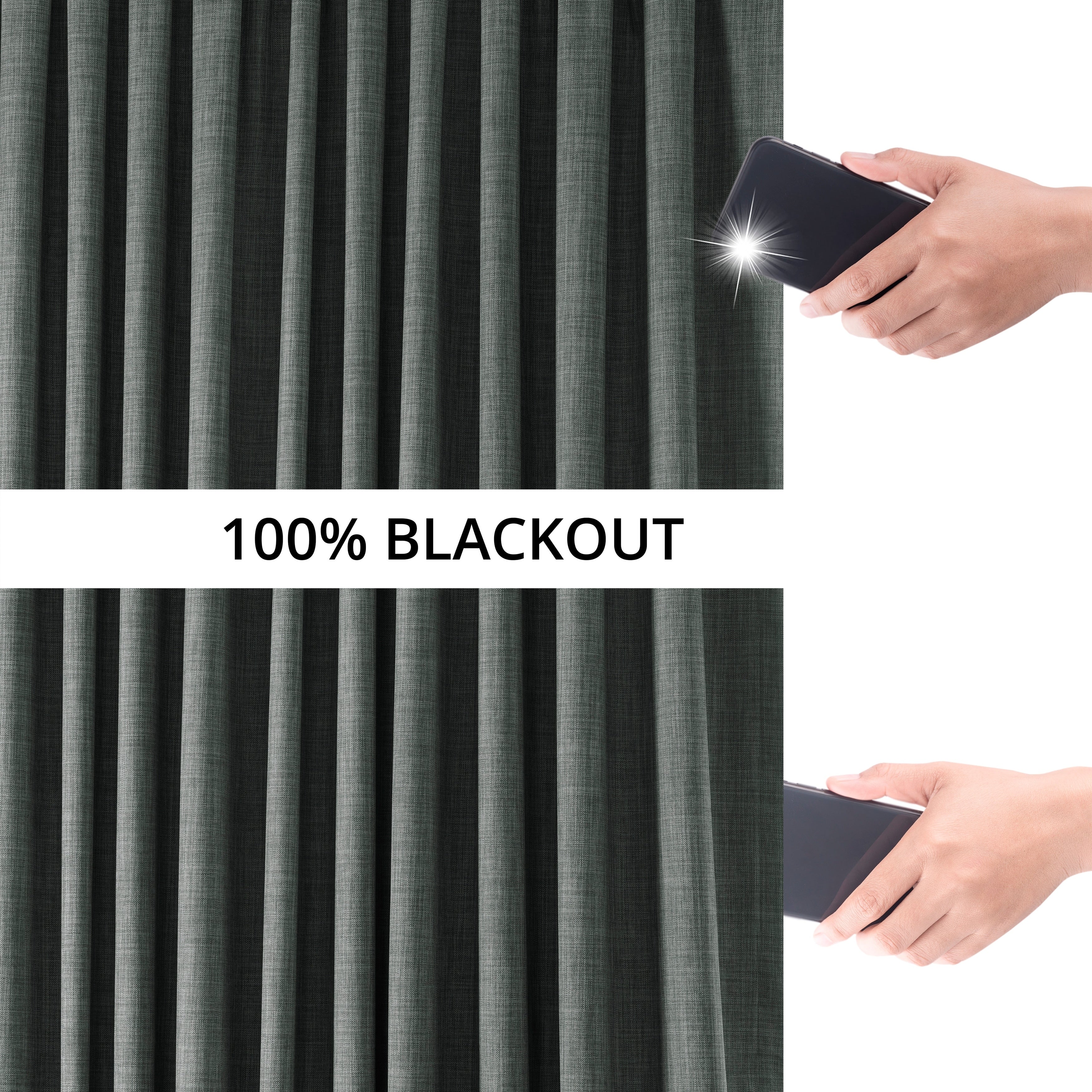 Exclusive Fabrics Extra Wide Performance Linen Blackout Curtains (1 Panel) Thermal Insulated Window Curtains