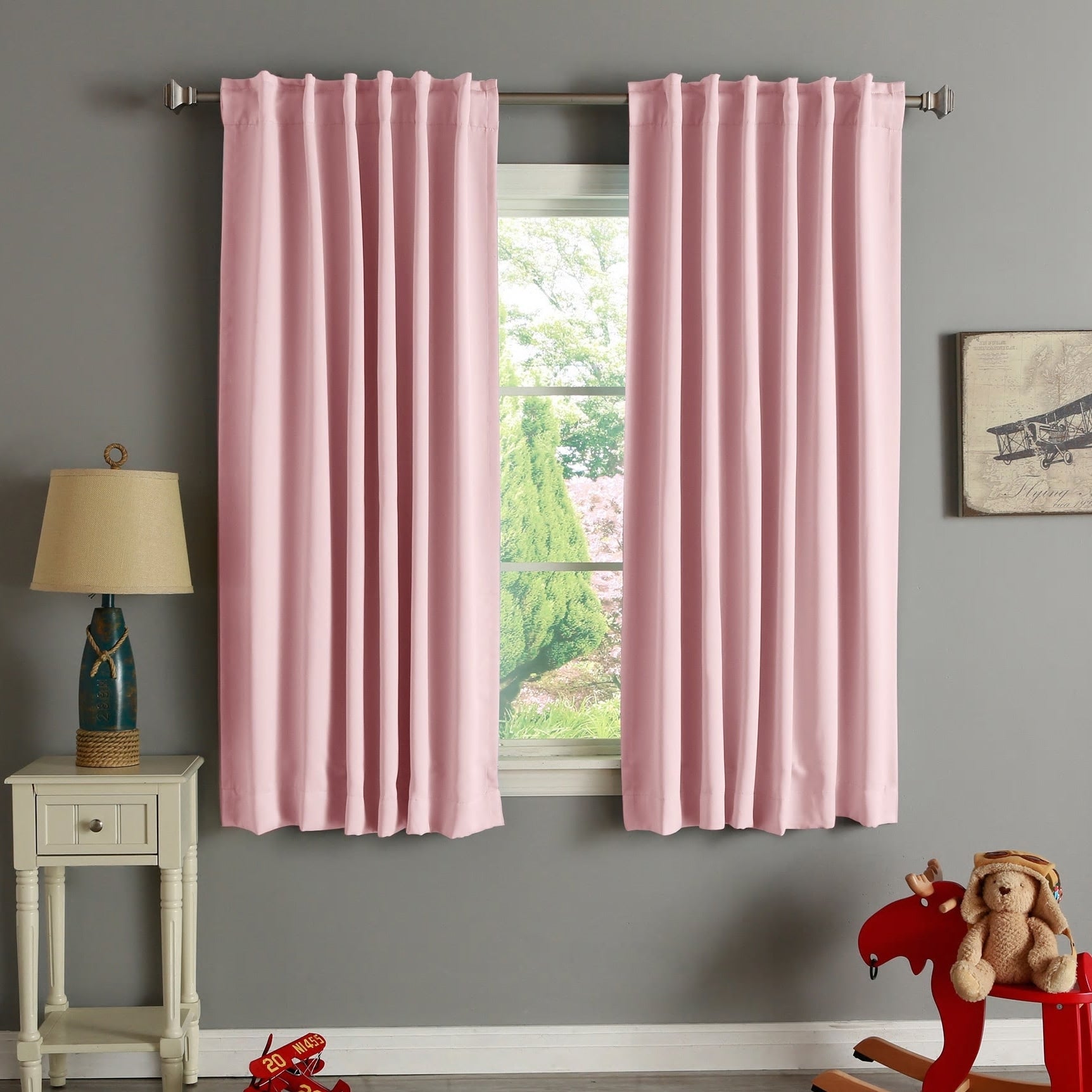 Aurora Home Insulated Thermal 63-inch Blackout Curtain Panel Pair