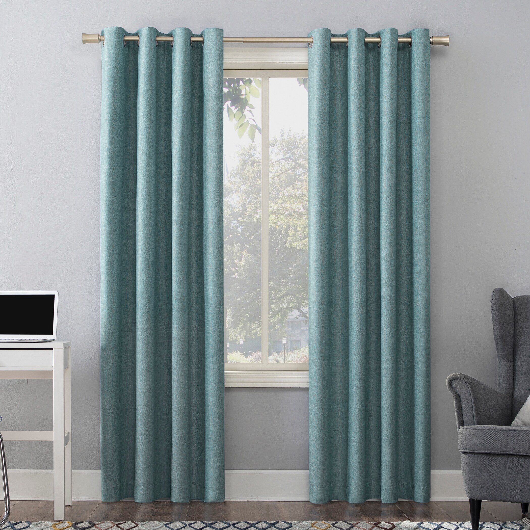 Sun Zero Duran Thermal Insulated Total Blackout Grommet 1-Piece Curtain Panel, Single Panel