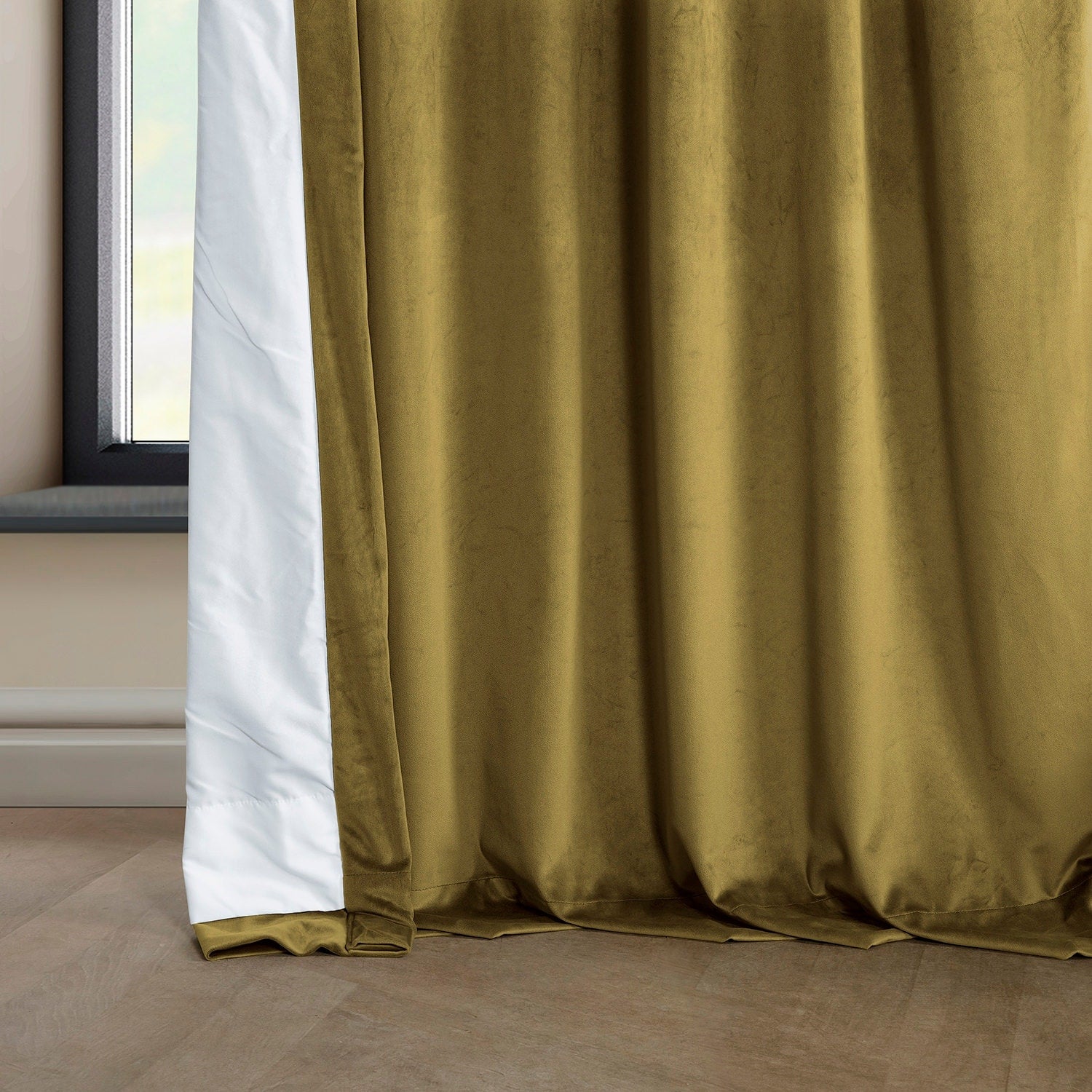 Exclusive Fabrics Heritage Plush Velvet Room Darkening Curtain (1 Panel) - Luxurious Single Drapery for Enhanced Room Darkening