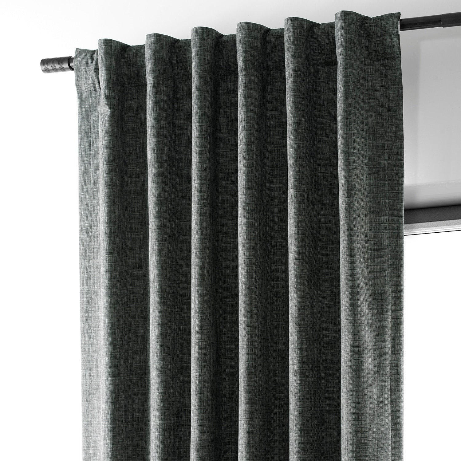 Exclusive Fabrics Performance Linen Luxury Blackout Curtains (1 Panel) - Thermal Insulation, Elegant Blackout Drapery